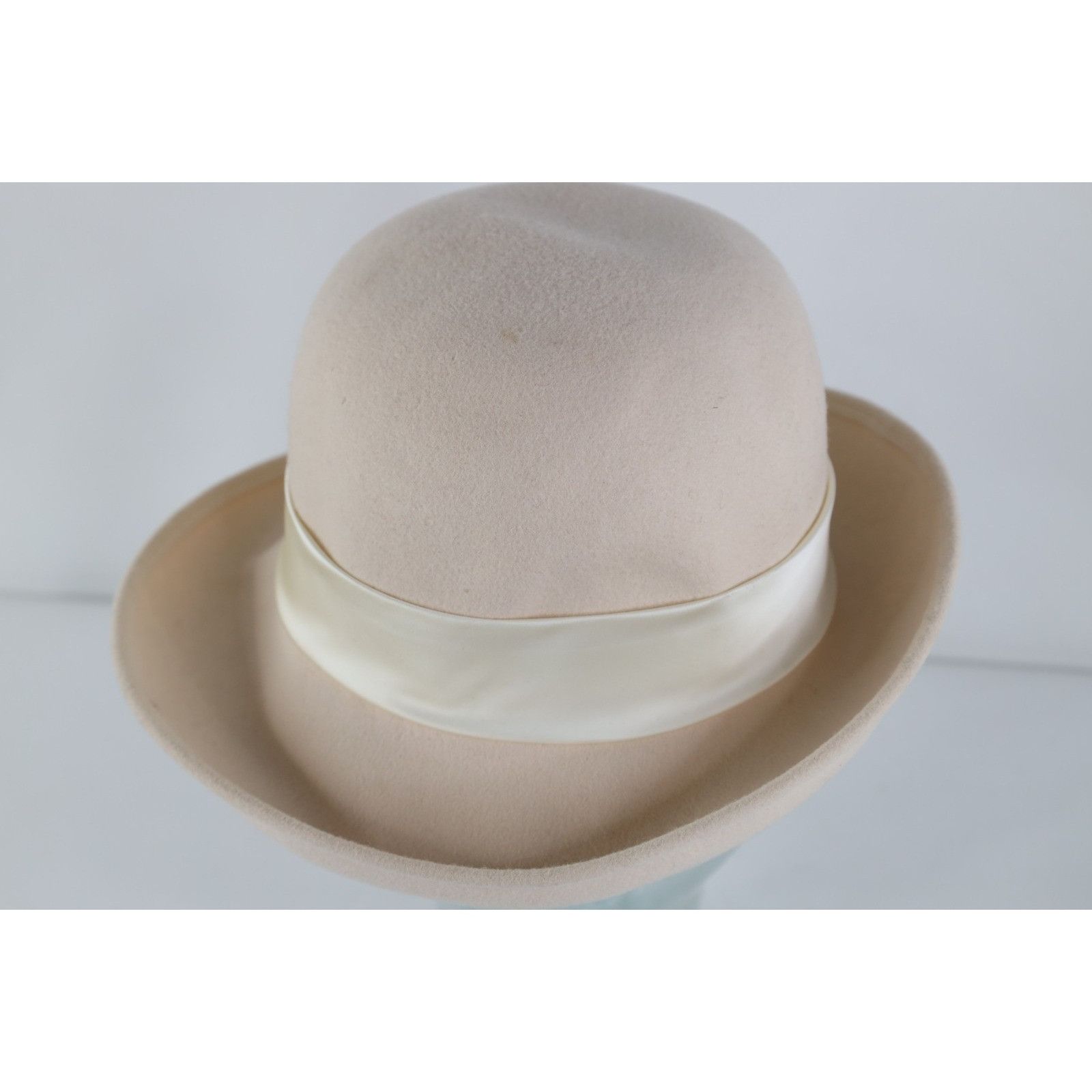 Vintage Vintage 60s Rockabilly Satin Bowtie Doeskin Wool Felt Hat Size ONE SIZE - 6 Thumbnail
