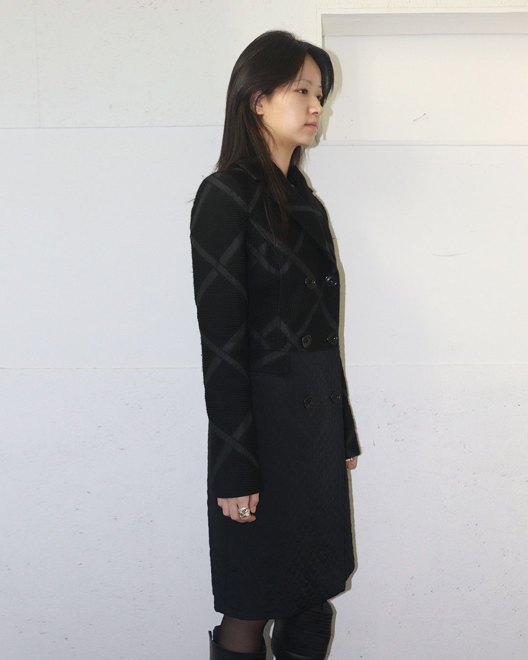 Alessandro Dell'acqua Alessandro Dell'Acqua Dual Pattern Geometric Coat Size S / US 4 / IT 40 - 3 Thumbnail