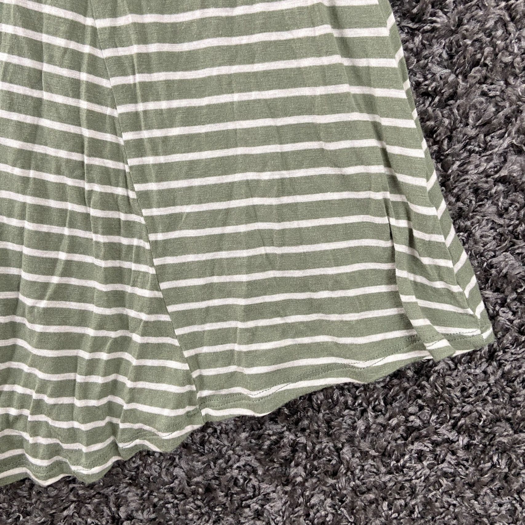 Vintage VINTAGE Orange Creek Dress Women A-Line Knee Length 3/4 Sleeve Green White Striped Pockets M Womens Size M / US 6-8 / IT 42-44 - 2 Thumbnail