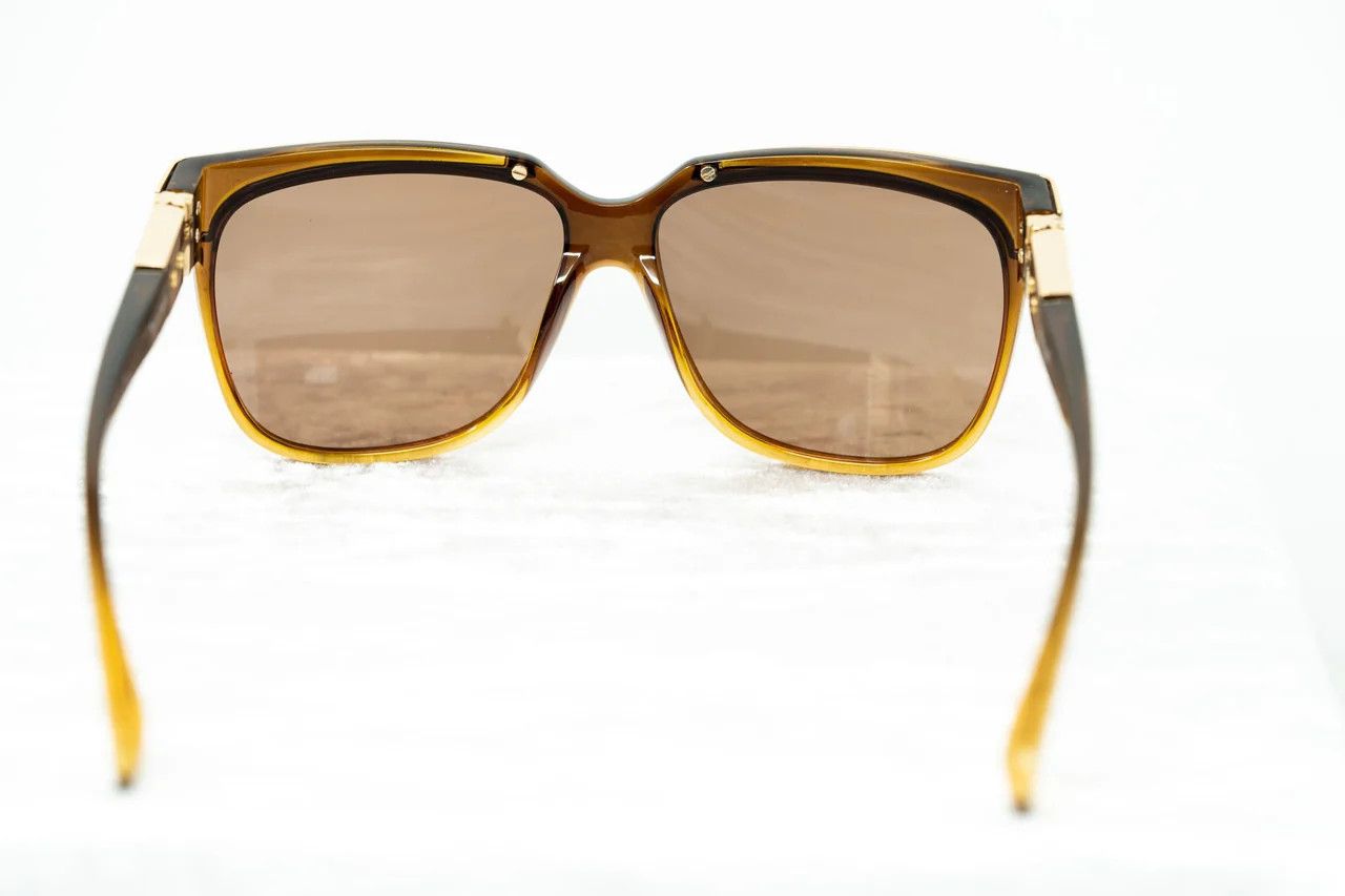 Yohji Yamamoto Yohji Yamamoto Sunglasses Rectangular Brown and Bronze Size ONE SIZE - 11 Thumbnail