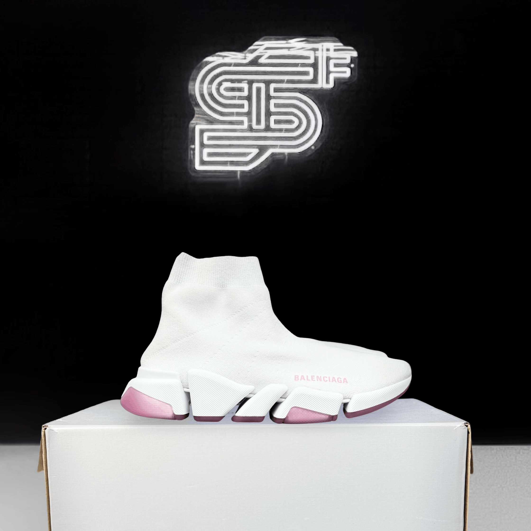 Balenciaga Balenciaga Speed 2.0 Trainer White/Pink Size US 8.5 / EU 41-42 - 1 Thumbnail