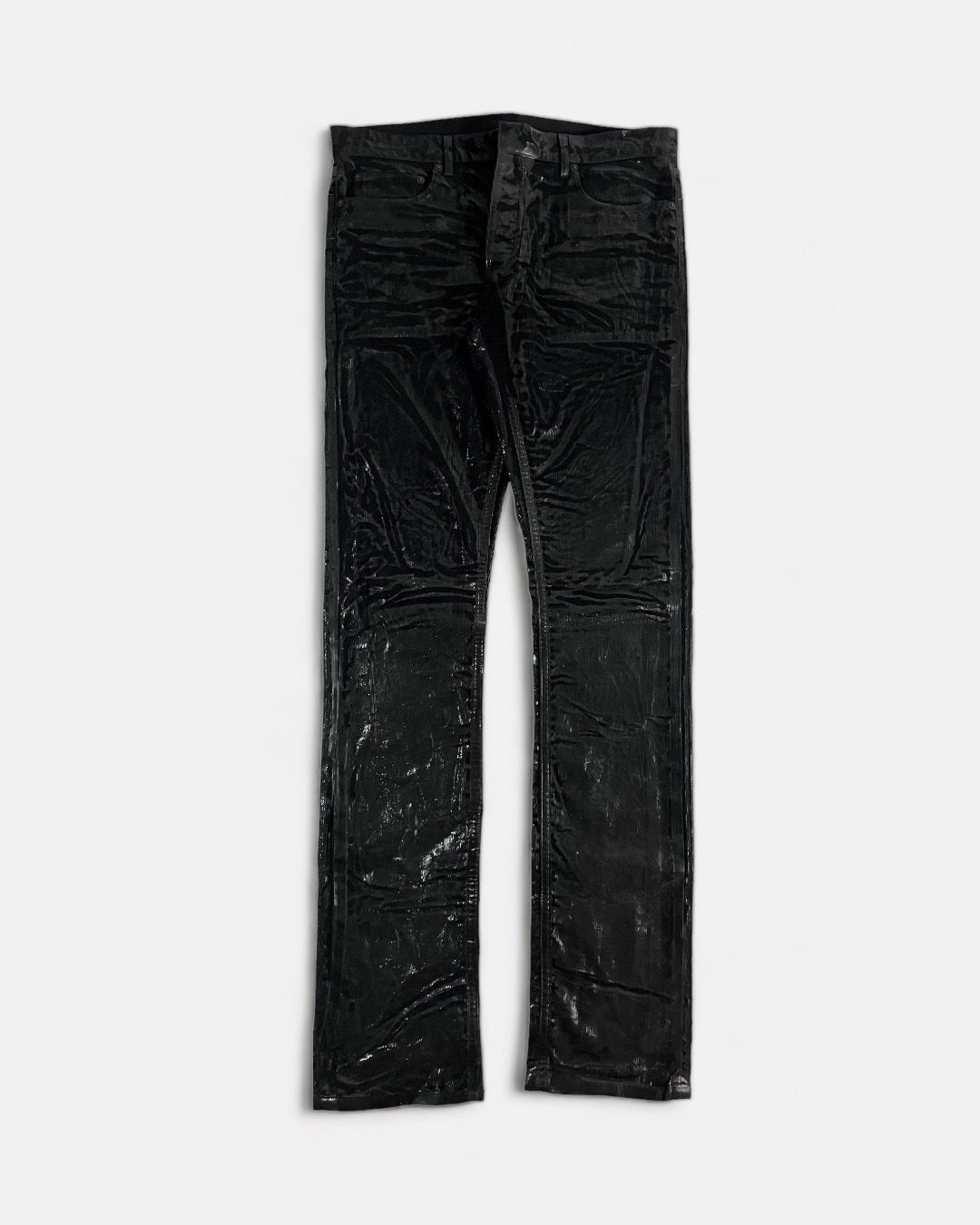 Pre-owned Dior X Hedi Slimane Dior Homme - Aw03 « Luster » Corduroy Waxed Pants In Black