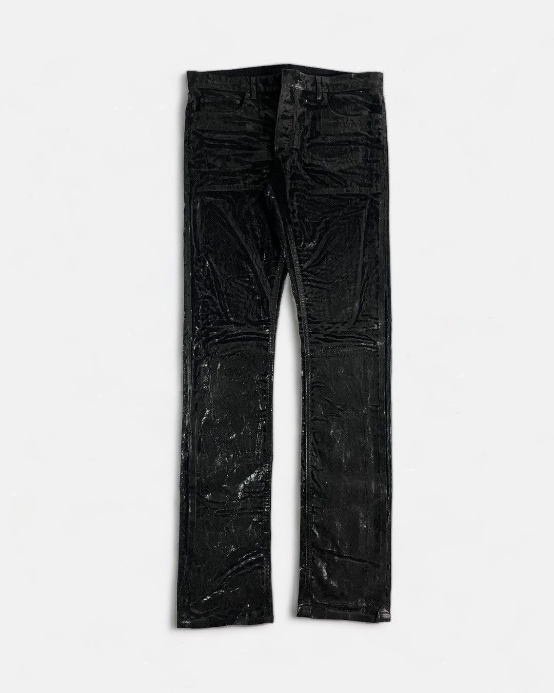 image of Dior Homme - Aw03 « Luster » Corduroy Waxed Pants in Black, Men's (Size 34)
