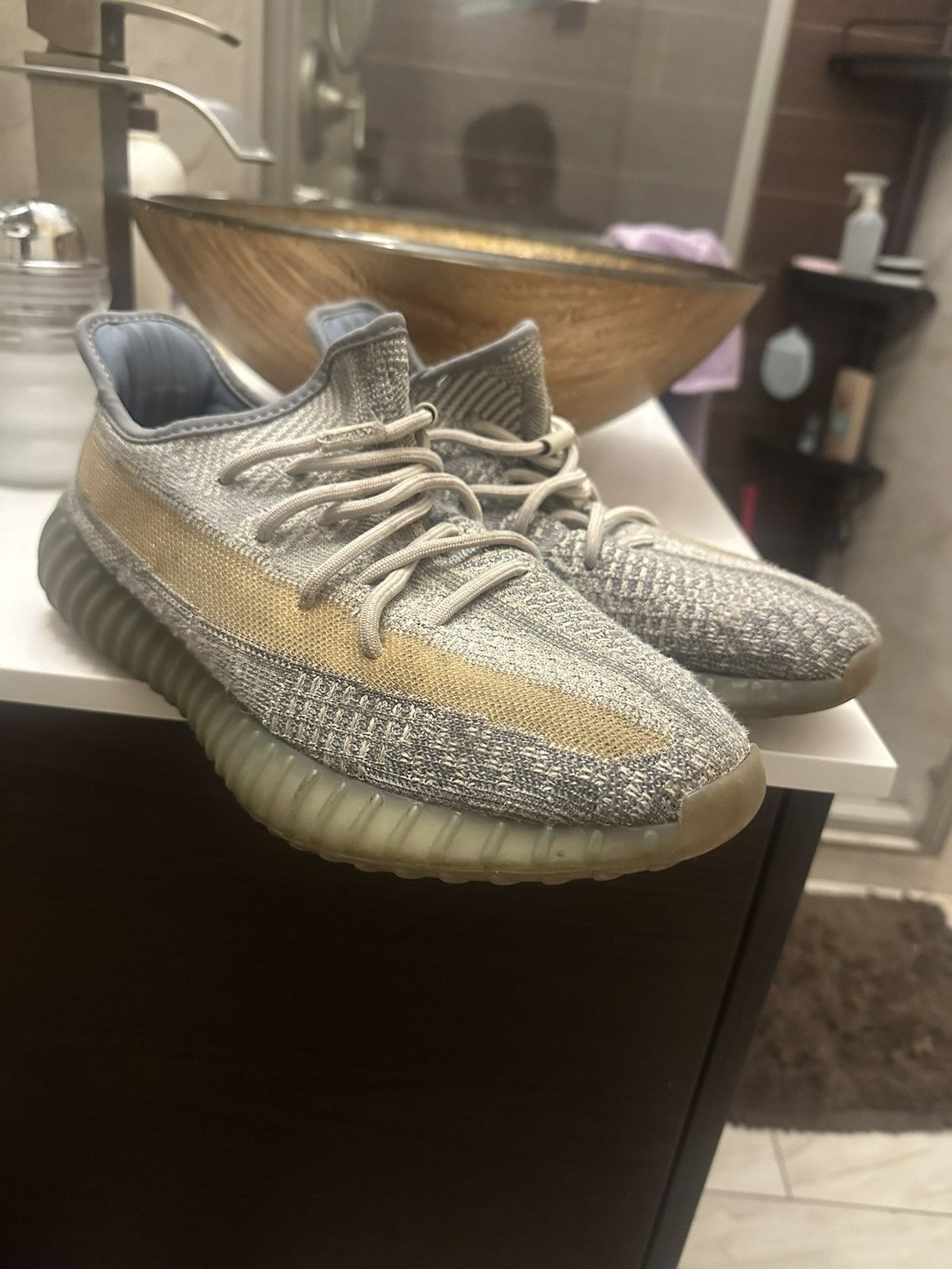 Yeezy Grey tan greenish yeezy 350 boost Size US 10.5 / EU 43-44 - 7 Thumbnail