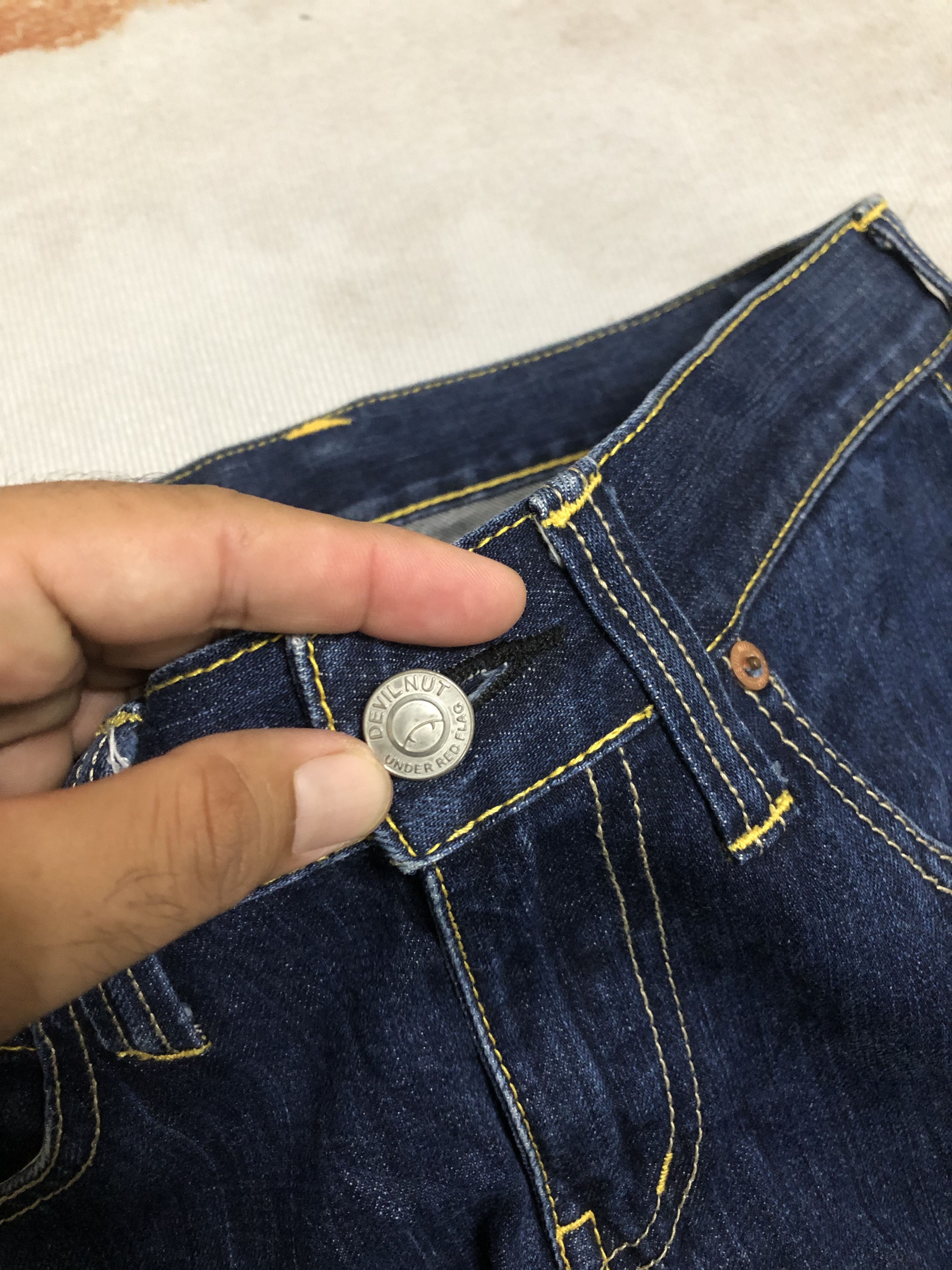 Japanese Brand Vintage Devil Nut Denim Pants Size US 28 / EU 44 - 8 Thumbnail