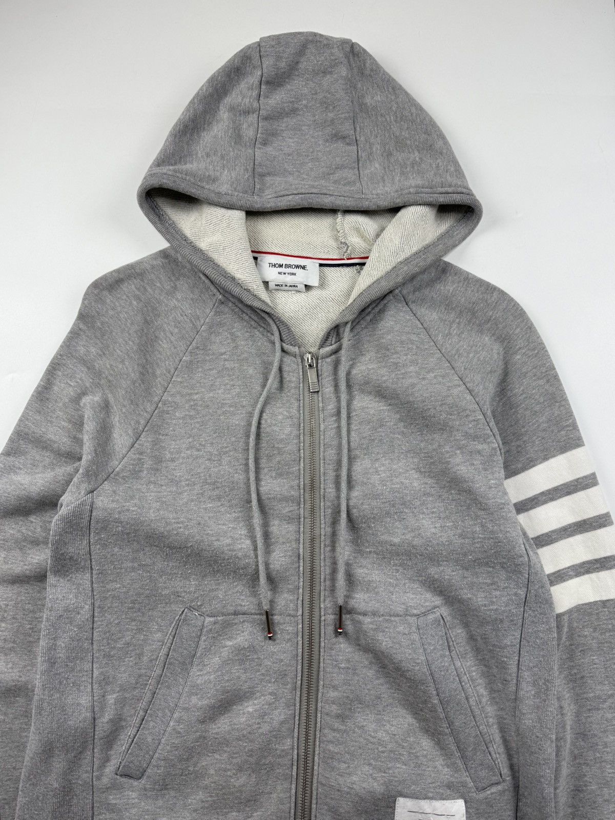 Thom Browne Thom Browne Classic Loopback 4-Bar Zip Hoodie Size US M / EU 48-50 / 2 - 7 Thumbnail
