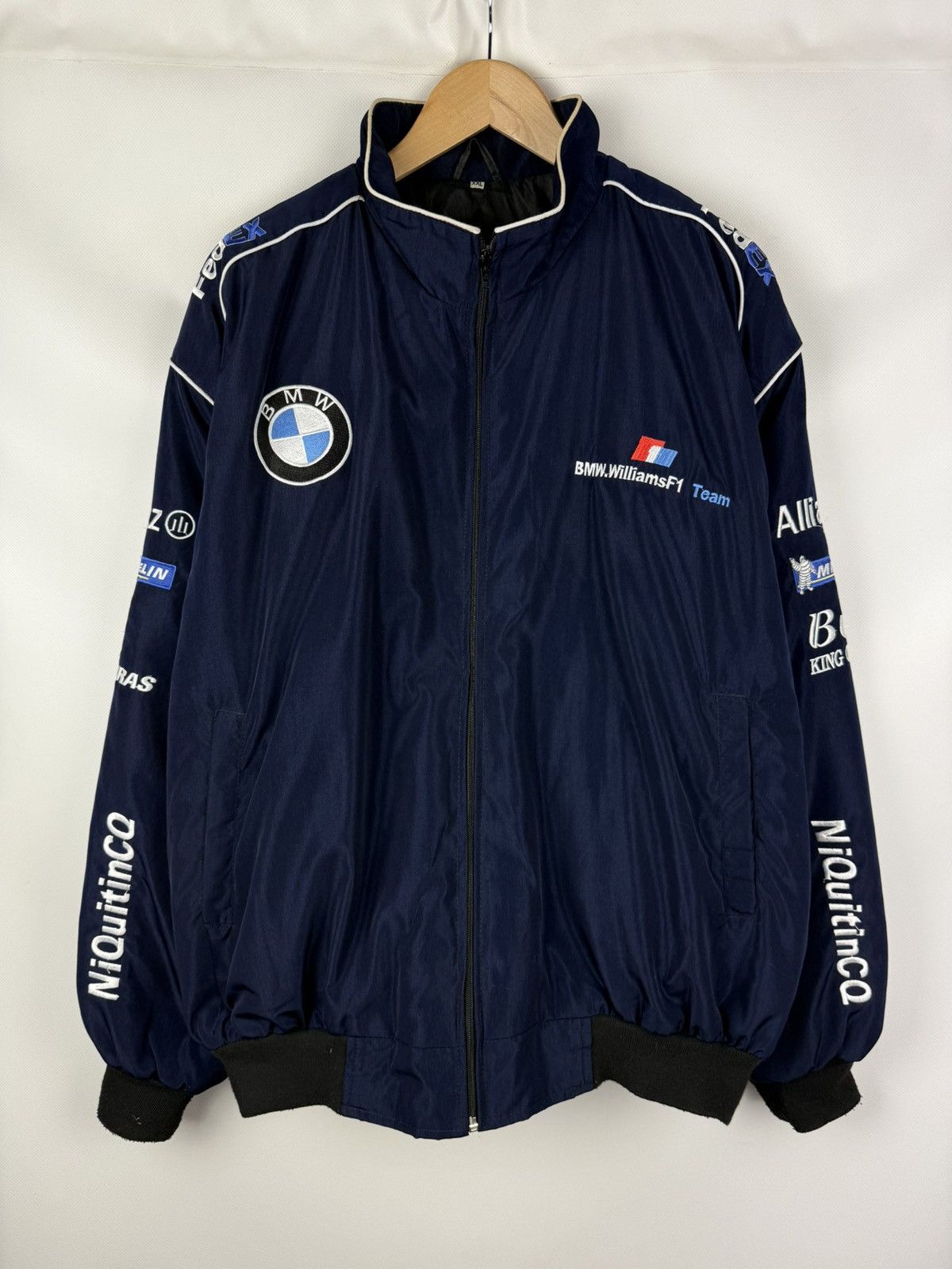 BMW Vintage Men’s Big Logo Racing Jacket Size XXL