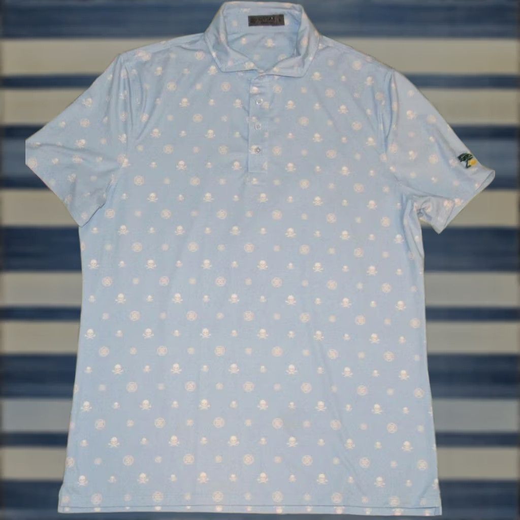 Vintage GFORE Skull & Crossbone Short Sleeve Performance Polo Shirt Large Mens Size US L / EU 52-54 / 3 - 1 Thumbnail