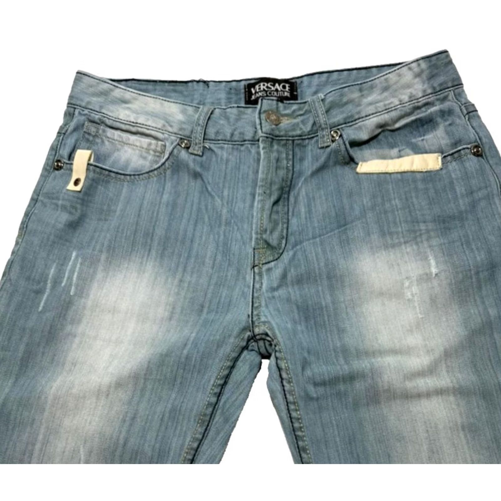Versace Jeans Couture Versace Jeans Couture Jeans Mens Denim 33 Blue Cotton Denim Logo 5-Pocket Rise Mid 32 Inseam Inseam 32 in Regular Classic 33 Men Size US 33 - 3 Thumbnail