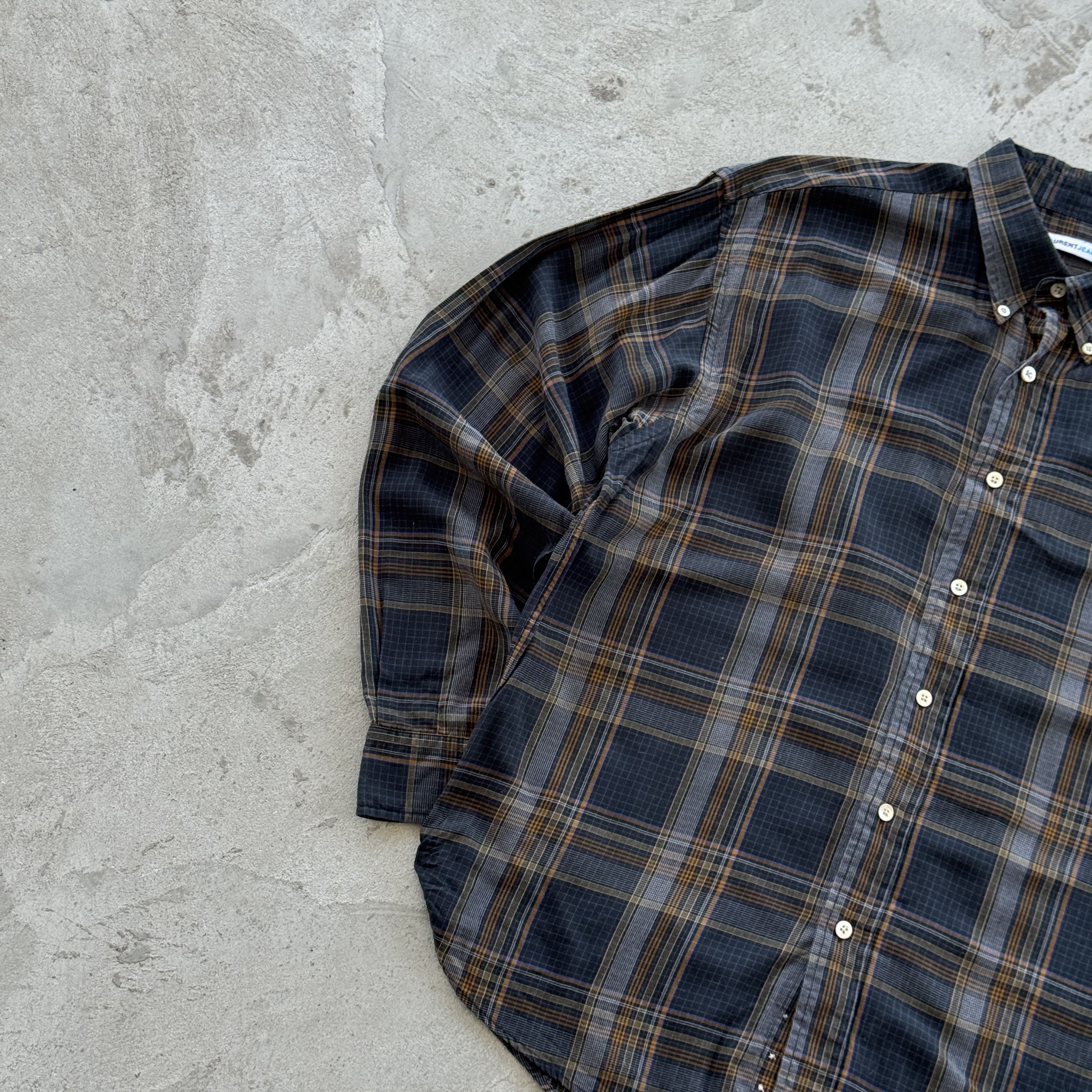 Yves Saint Laurent Vintage Saint Laurent Jeans Plaid Flannel Shirt Size L Size US L / EU 52-54 / 3 - 3 Thumbnail