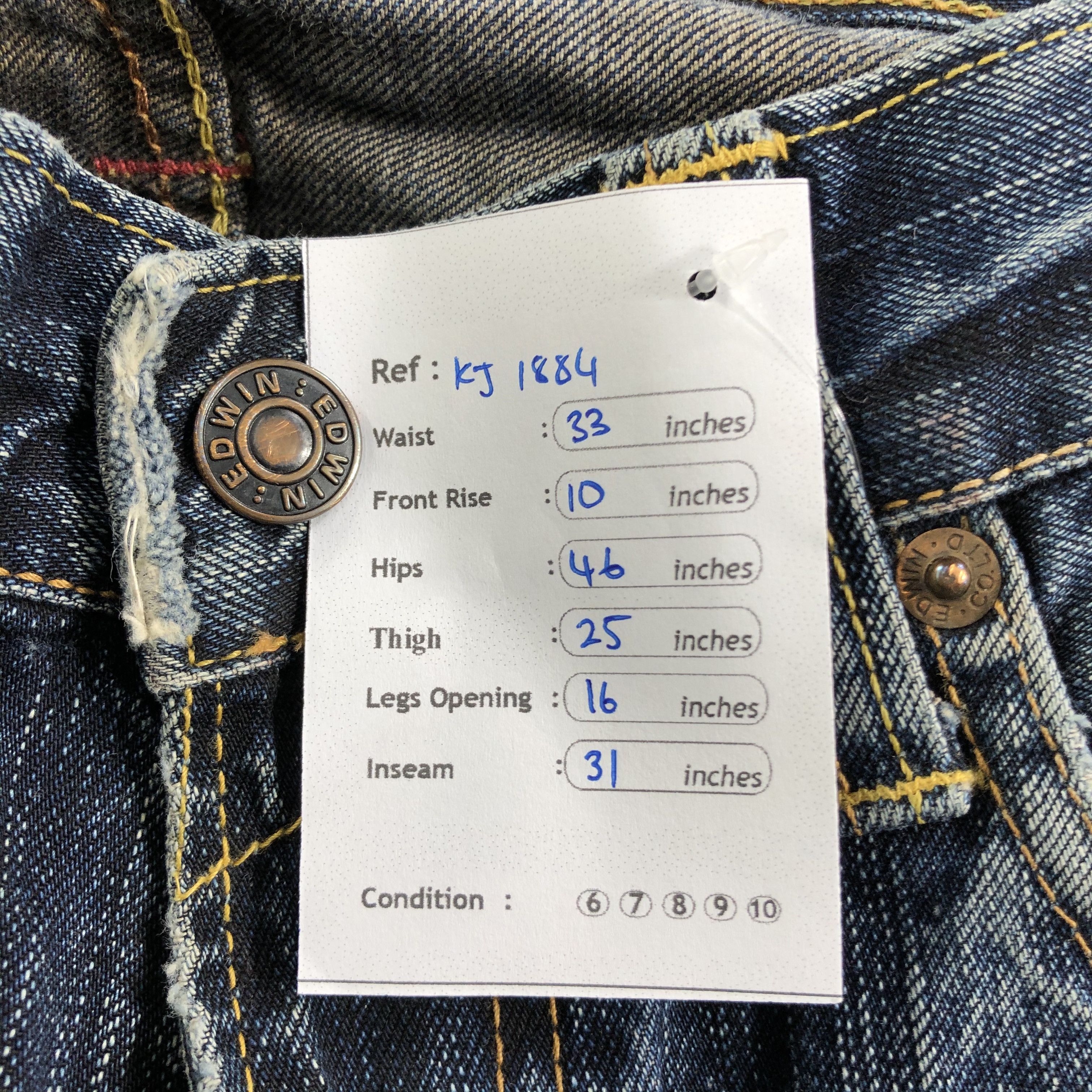 Edwin Vintage Edwin Jeans Faded Blue Denim KJ1884 Size US 30 / EU 46 - 11 Thumbnail