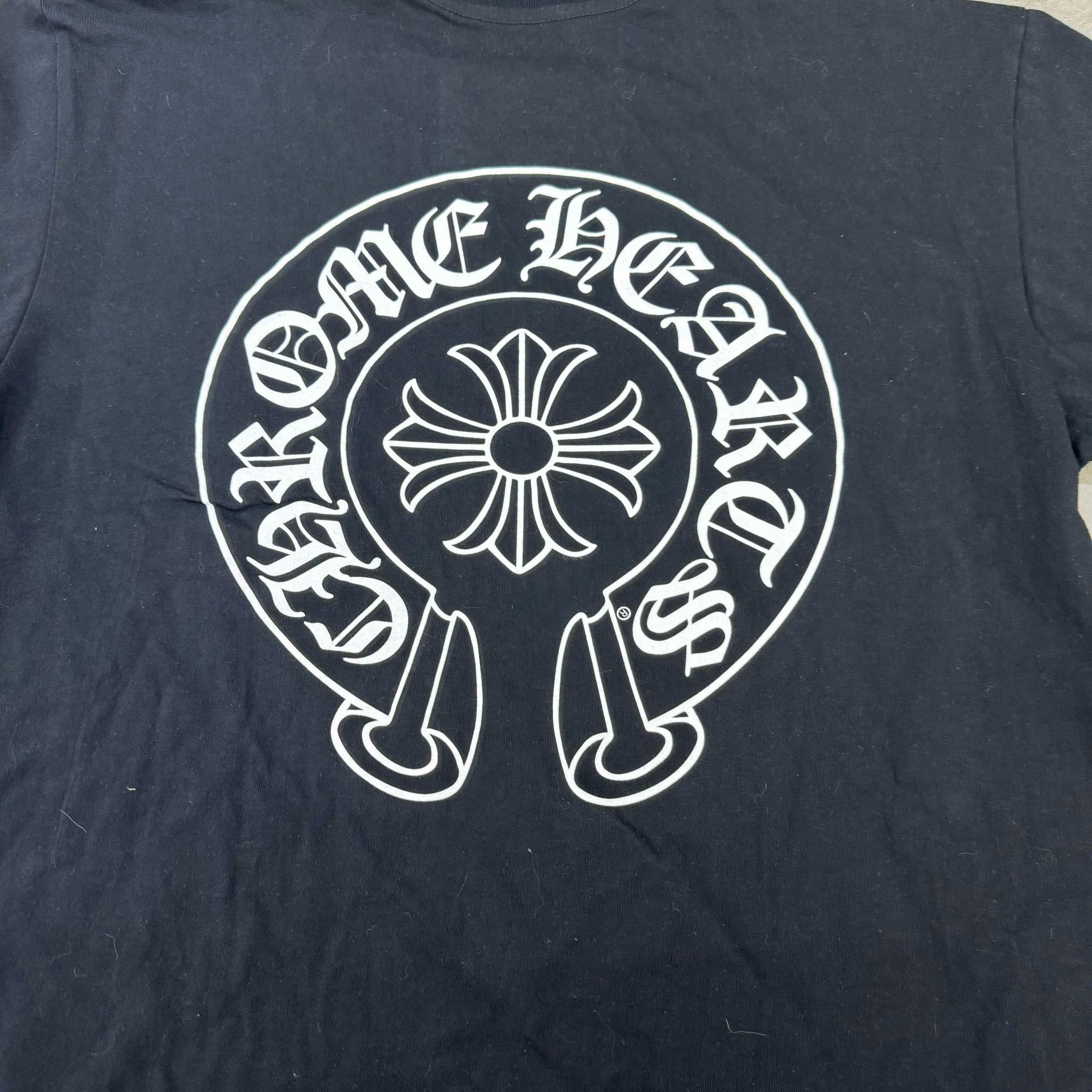 Chrome Hearts Chrome Hearts Black Tee Horseshoe Size US XL / EU 56 / 4 - 4 Thumbnail