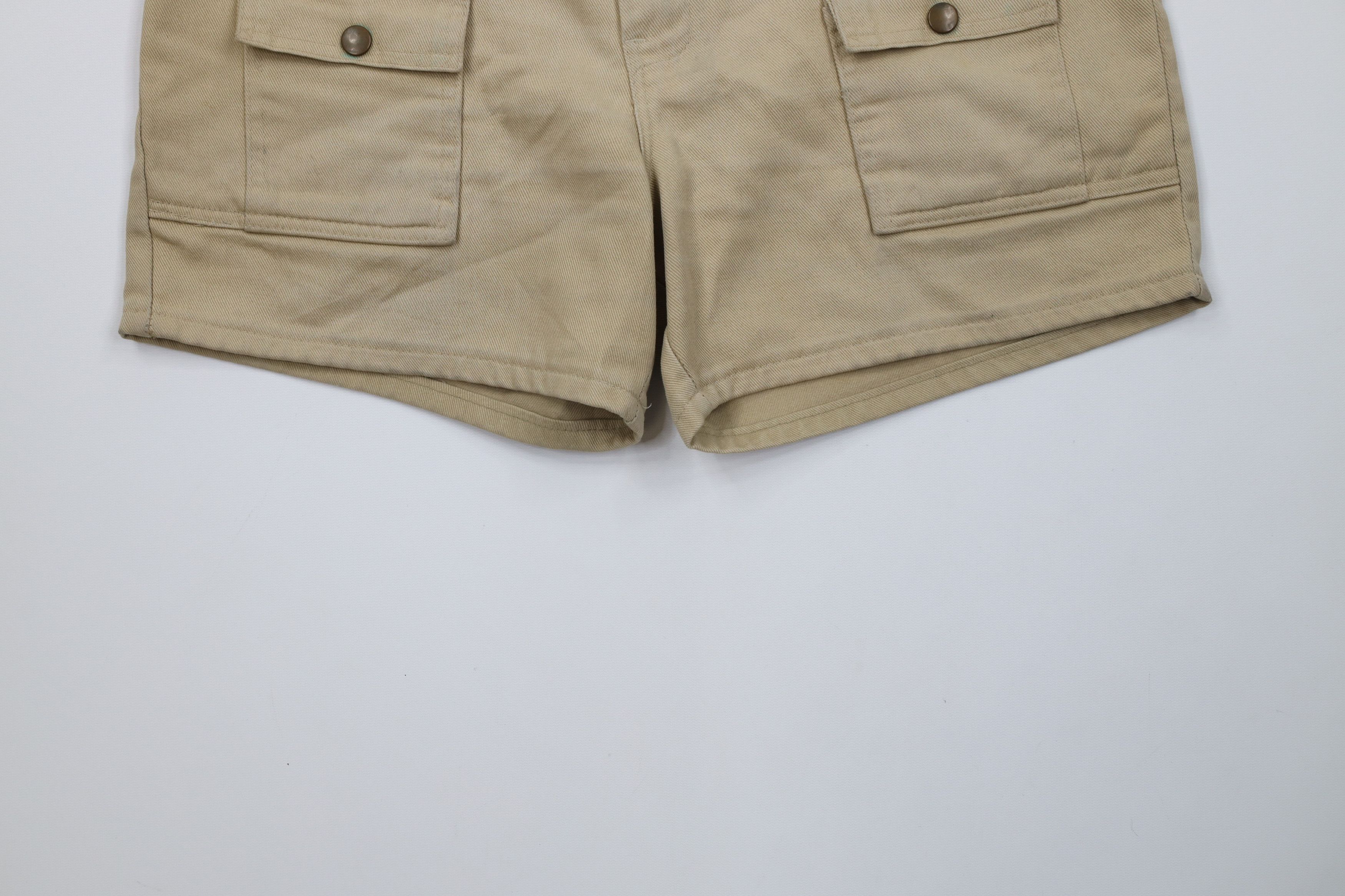 Vintage Vintage 70s Streetwear Knee Chino Short Shorts Beige USA Size US 34 / EU 50 - 4 Thumbnail