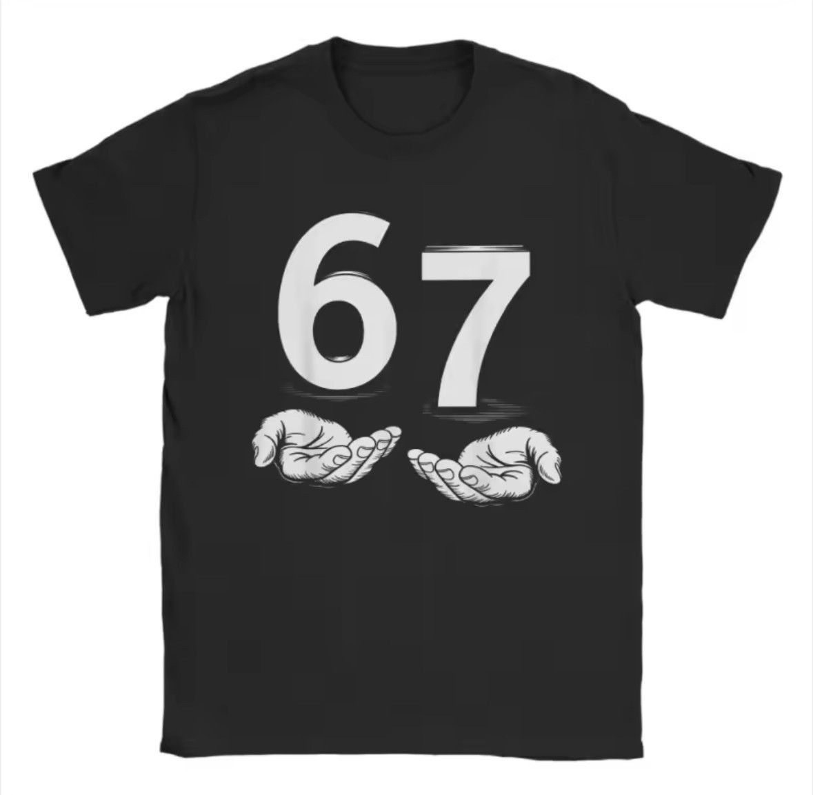 Other Y2K Funny Six Seven 67 Meme High Quality Black T-Shirt Size US S / EU 44-46 / 1 - 1 Thumbnail