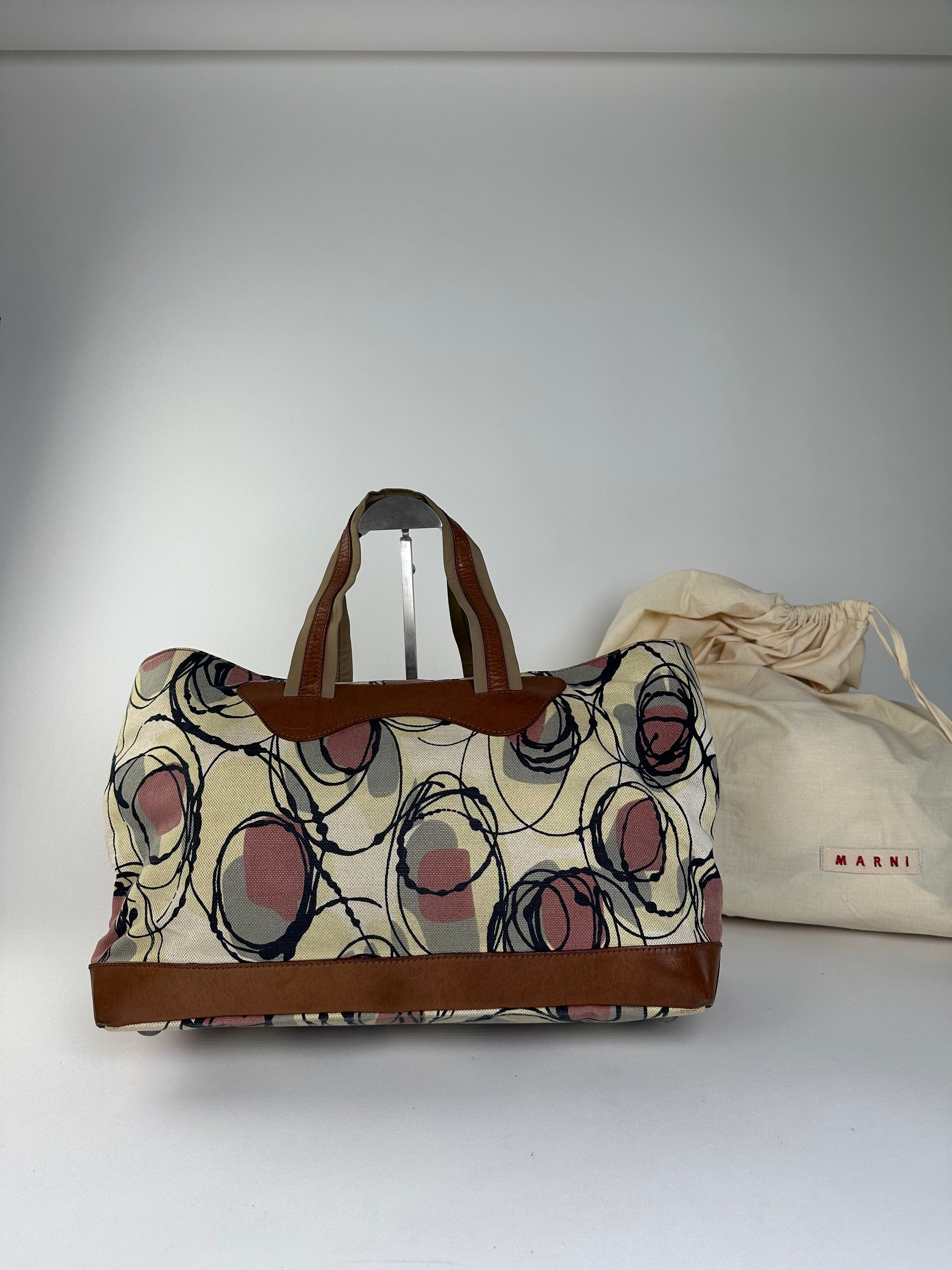 Marni Vintage Canvas Tote Bag Cream Size ONE SIZE - 1 Thumbnail