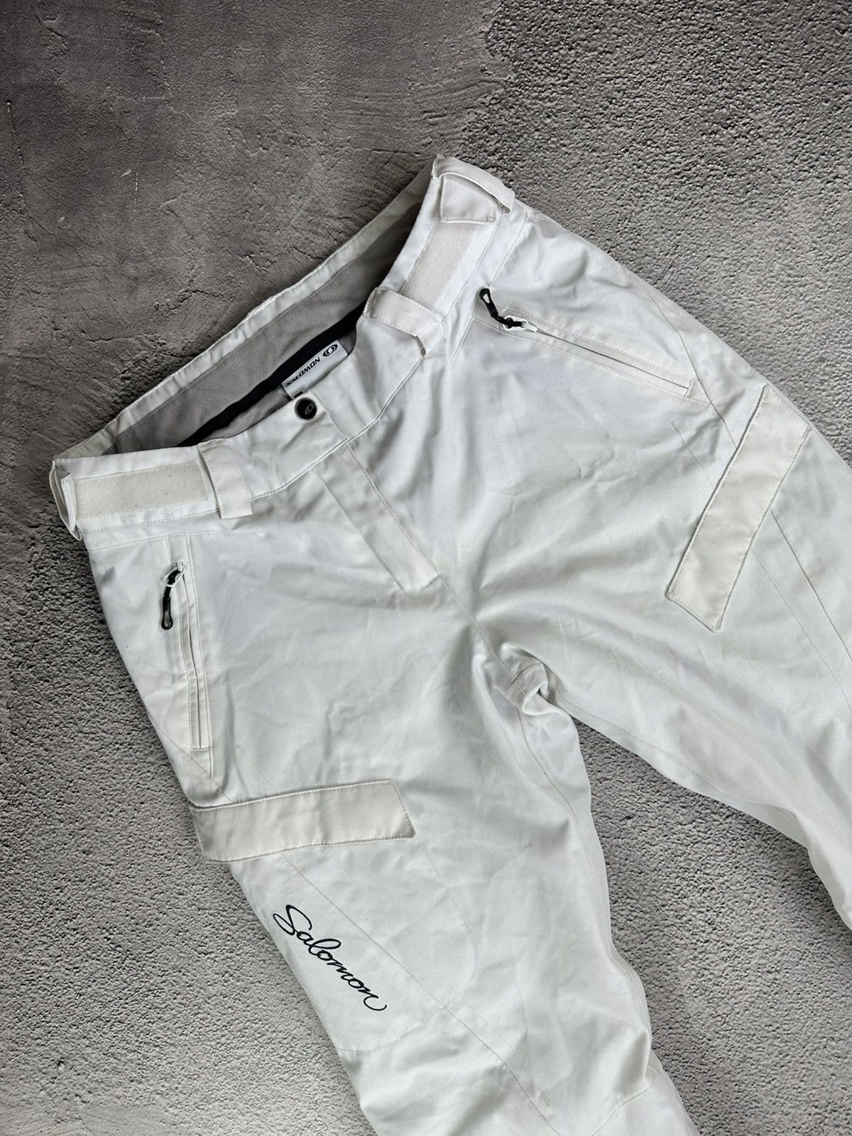 Salomon × Vintage Woman’s Salomon Clima Pro White Ski Shell Snow Pants Size 34" / US 12 / IT 48 - 3 Thumbnail