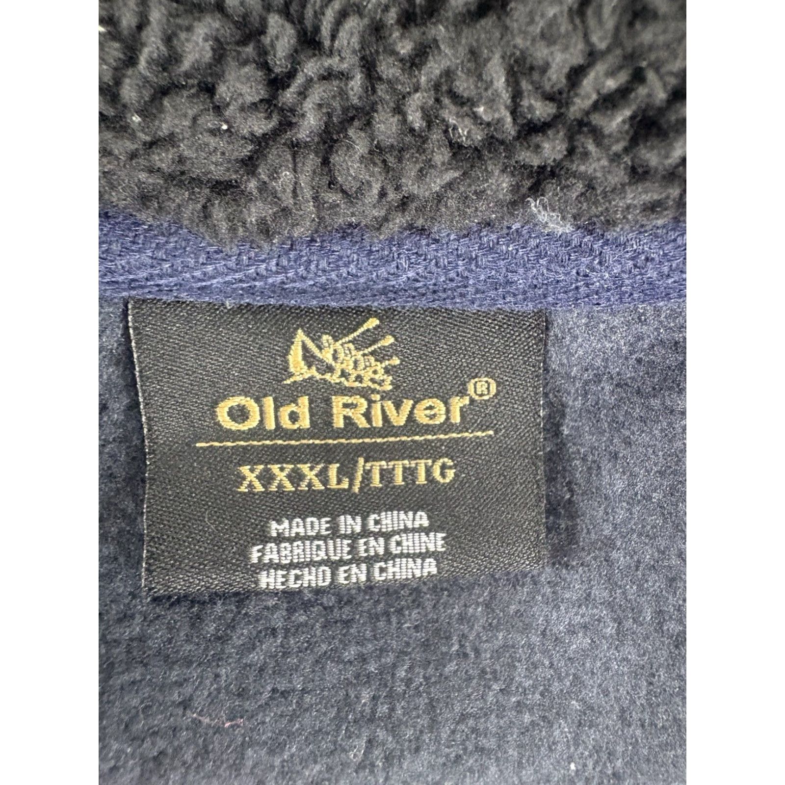 Vintage Old River Blu/Gry Softshell Fleece Qrt Zip Jacket Men’s Size XXXL Size US XXL / EU 58 / 5 - 7 Thumbnail