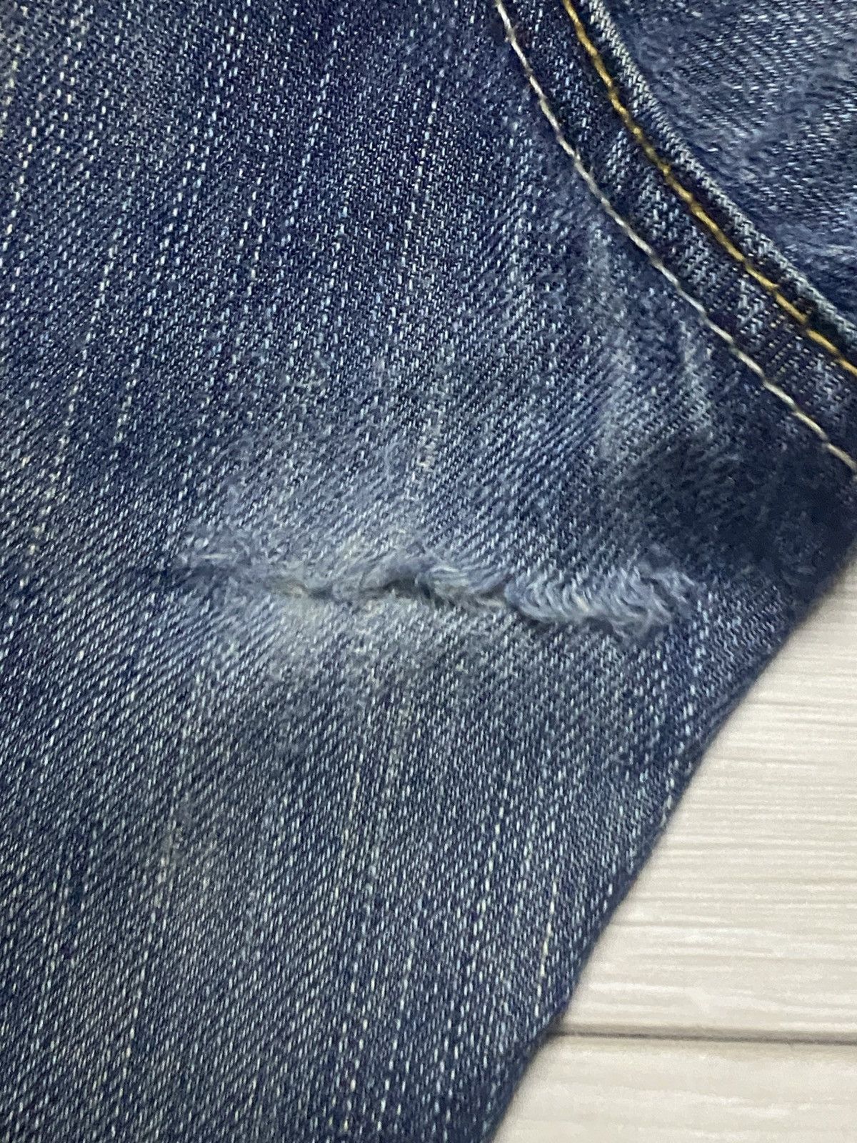 Japanese Brand Vintage Denim Craft Mud Faded Wash Distressed Repair Flare Size US 36 / EU 52 - 15 Thumbnail