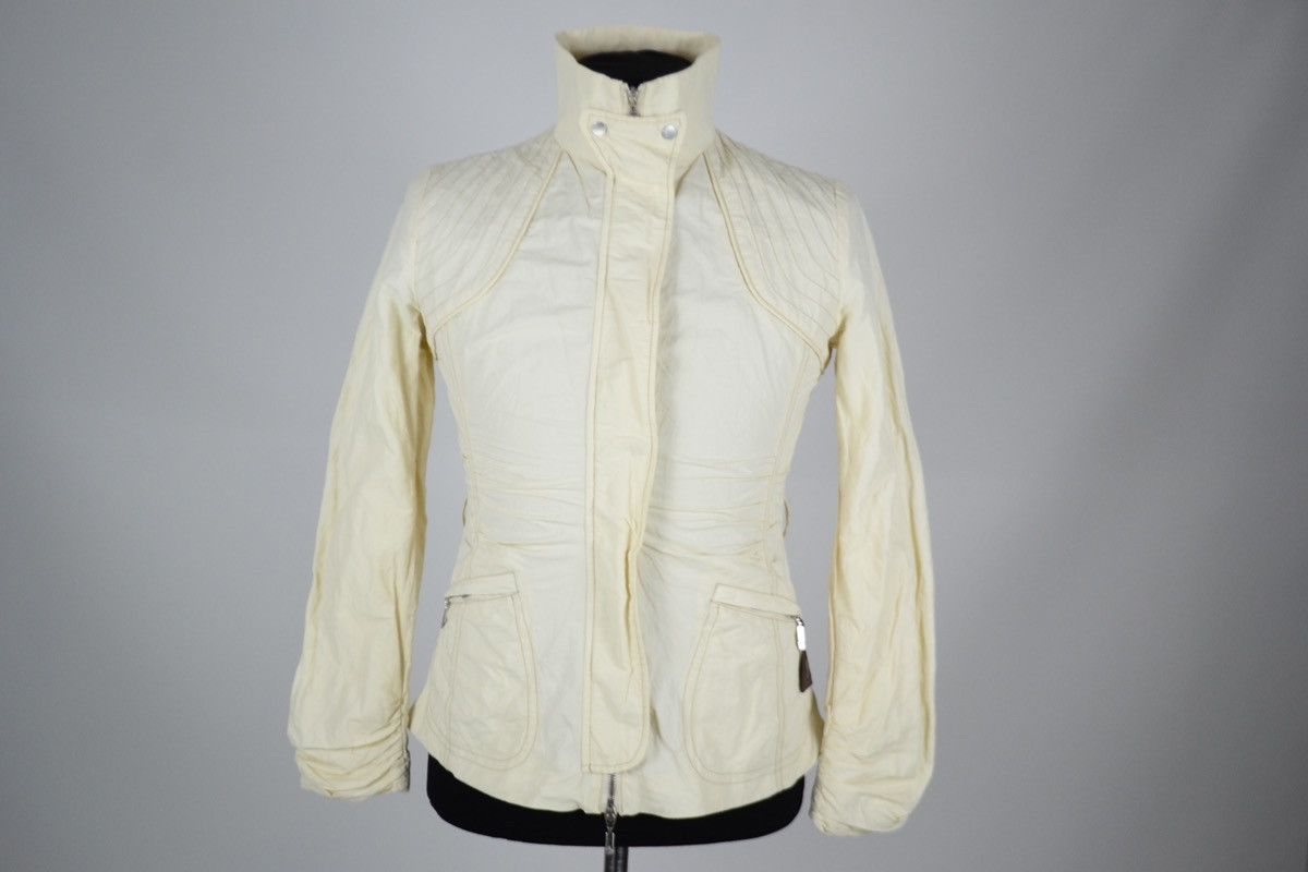 Moncler × Moncler Gamme Bleu × Moncler Grenoble VTG 90’s Logo Tab Biege Long Sleeve Trench Zip Coat Down Jacket 3 Size L / US 10 / IT 46 - 3 Thumbnail