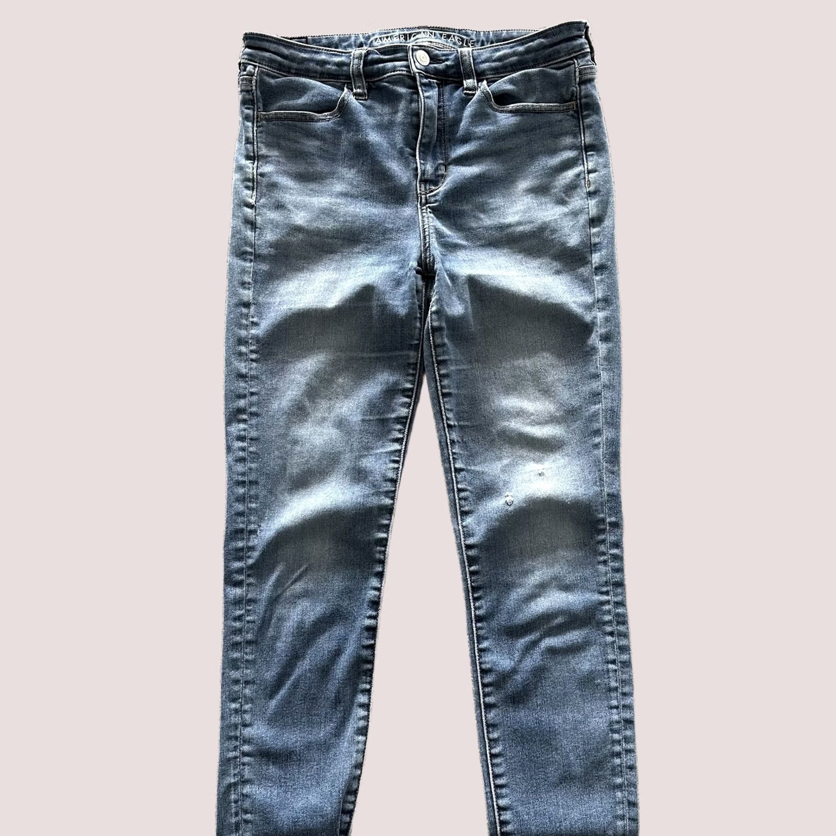 American Eagle Outfitters American Eagle Outfitters Jeans Womens 8 R 29x27 AE High Rise Jegging Stretch Slim Denim Blue 8 Womens Jeans Size 30" / US 8 / IT 44 - 1 Thumbnail