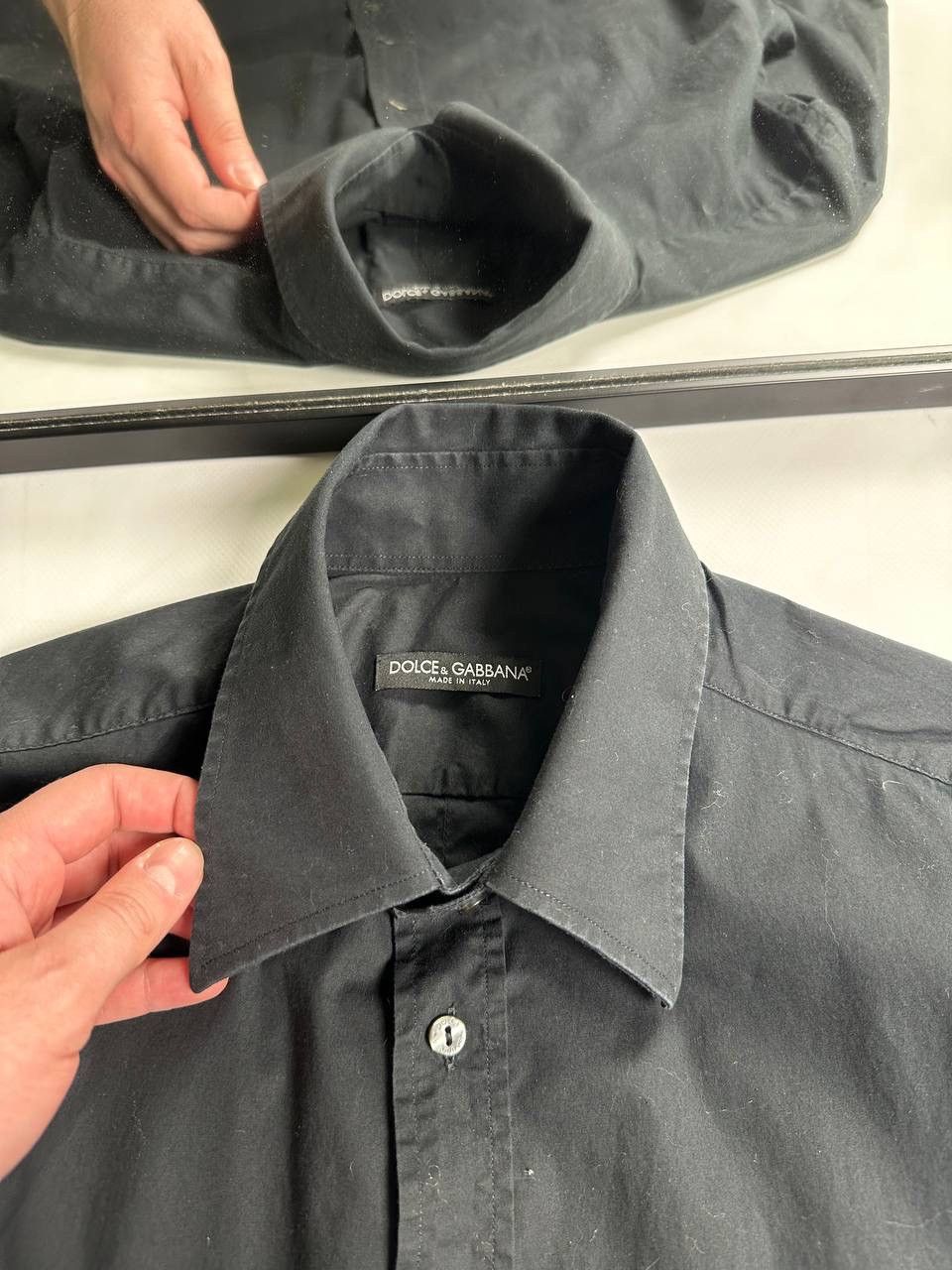 Dolce & Gabbana Dolce Gabbana Oldmoney Black Luxury Shirt Button Up Size US L / EU 52-54 / 3 - 4 Thumbnail