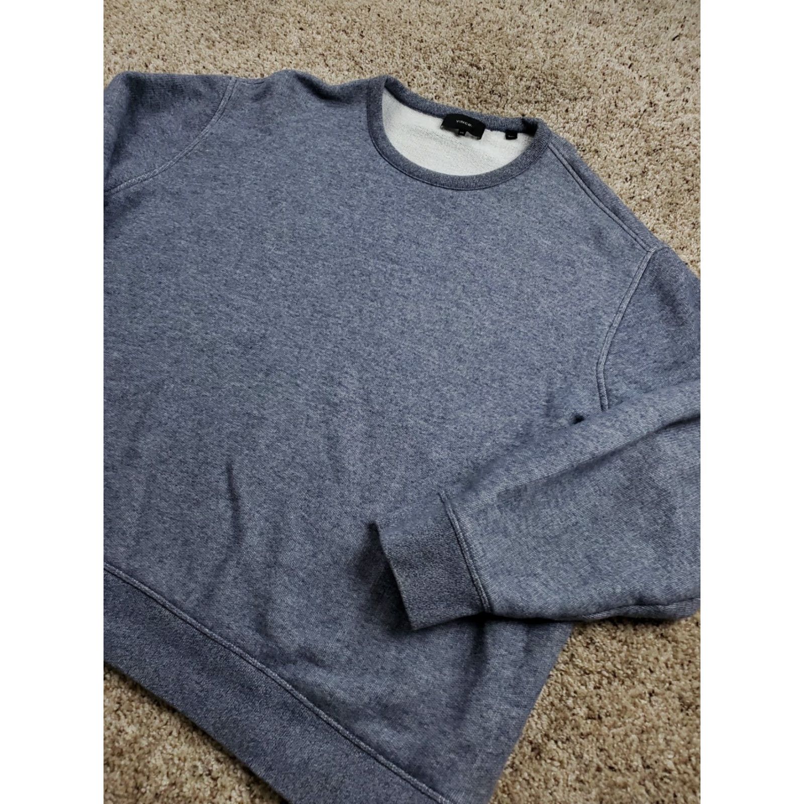 Vince Vince Sweatshirt 2XL Mens Blue Crew Neck Long Sleeve Pullover Hoodie Regular Fit Vintage: No (adjusted) Size US XXL / EU 58 / 5 - 2 Thumbnail