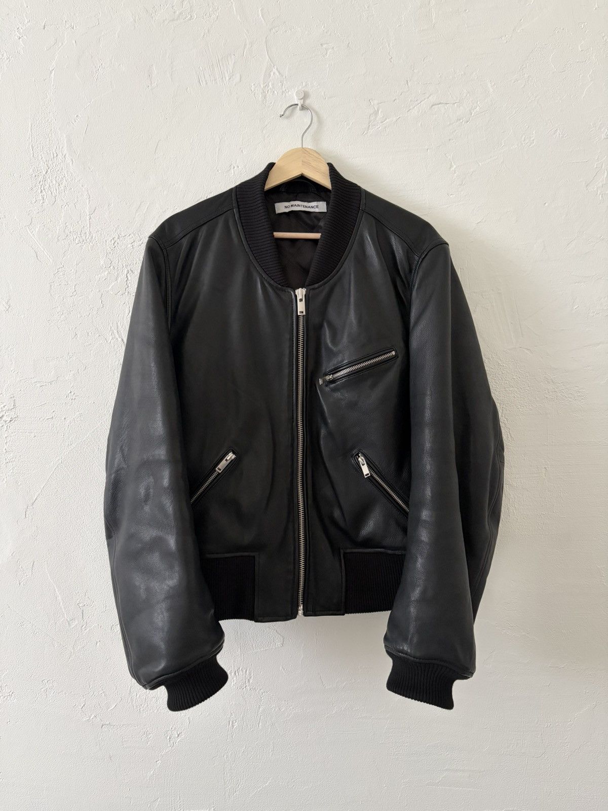 No Maintenance Black Lambskin Leather Jacket No Maintenance | Grailed