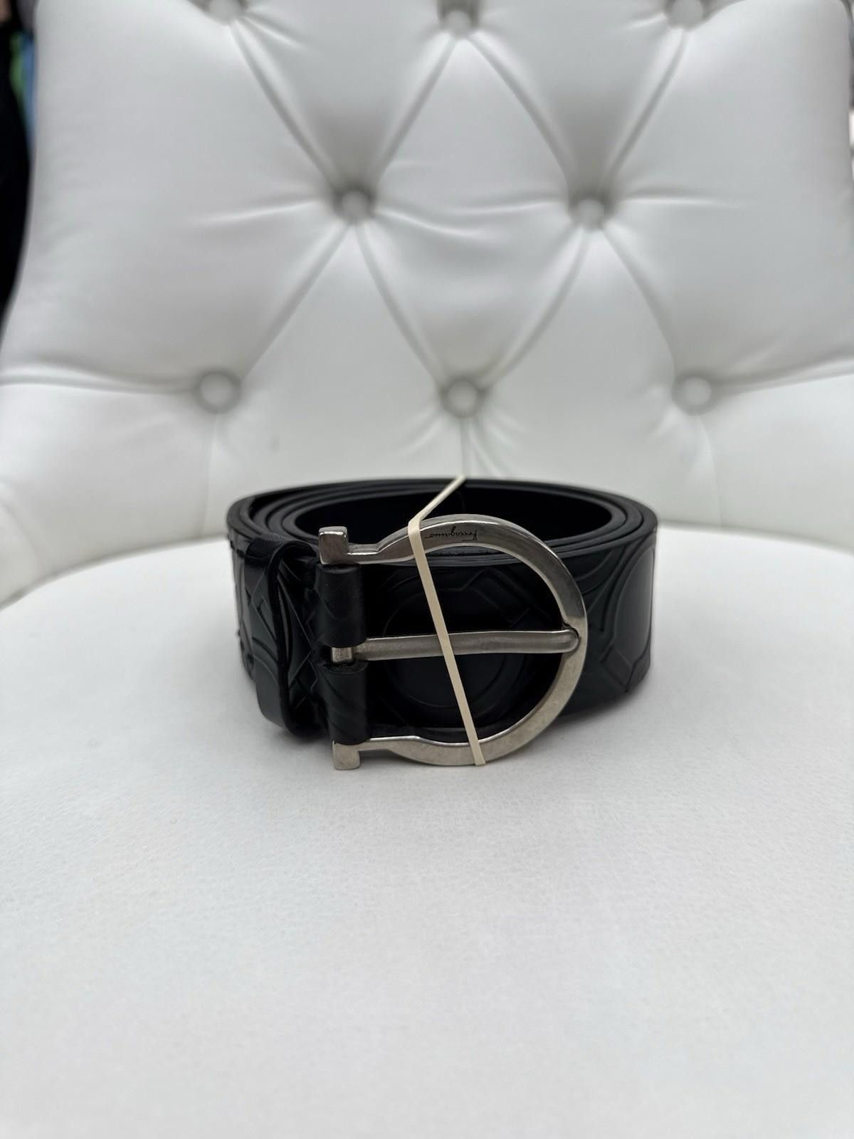 Salvatore Ferragamo SALVATORE FERRAGAMO - MENS BLK LEATHER BELT Size ONE SIZE - 2 Thumbnail
