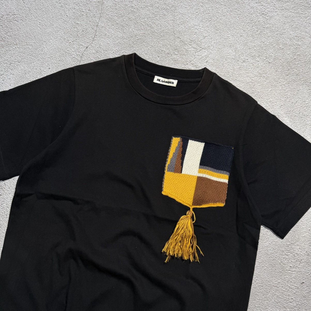 Jil Sander Jil Sander Black Pocket Tassel T-Shirt Size US M / EU 48-50 / 2 - 2 Thumbnail