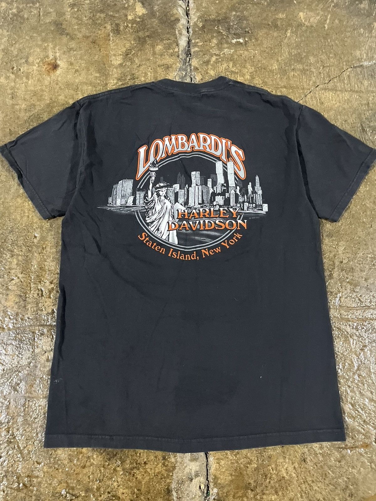 Harley Davidson × Vintage Crazy Vintage Y2K Harley Davidson Flames Biker Logo Tee Size US S / EU 44-46 / 1 - 5 Thumbnail