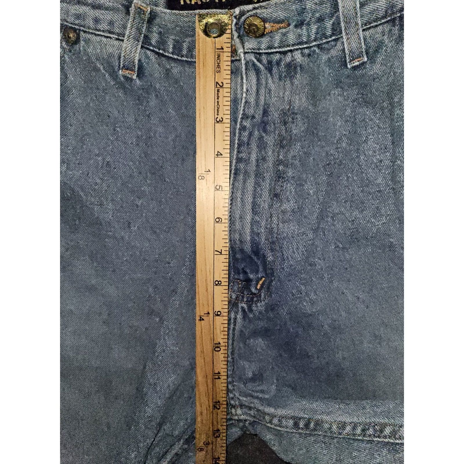 Nautica VINTAGE Nautica Relaxed Straight Carpenter Jeans Mens 34x30 90s Y2K Blue Denim Distressed Pockets Easy Care Regular Inseam 28"} Size US 34 / EU 50 - 5 Thumbnail