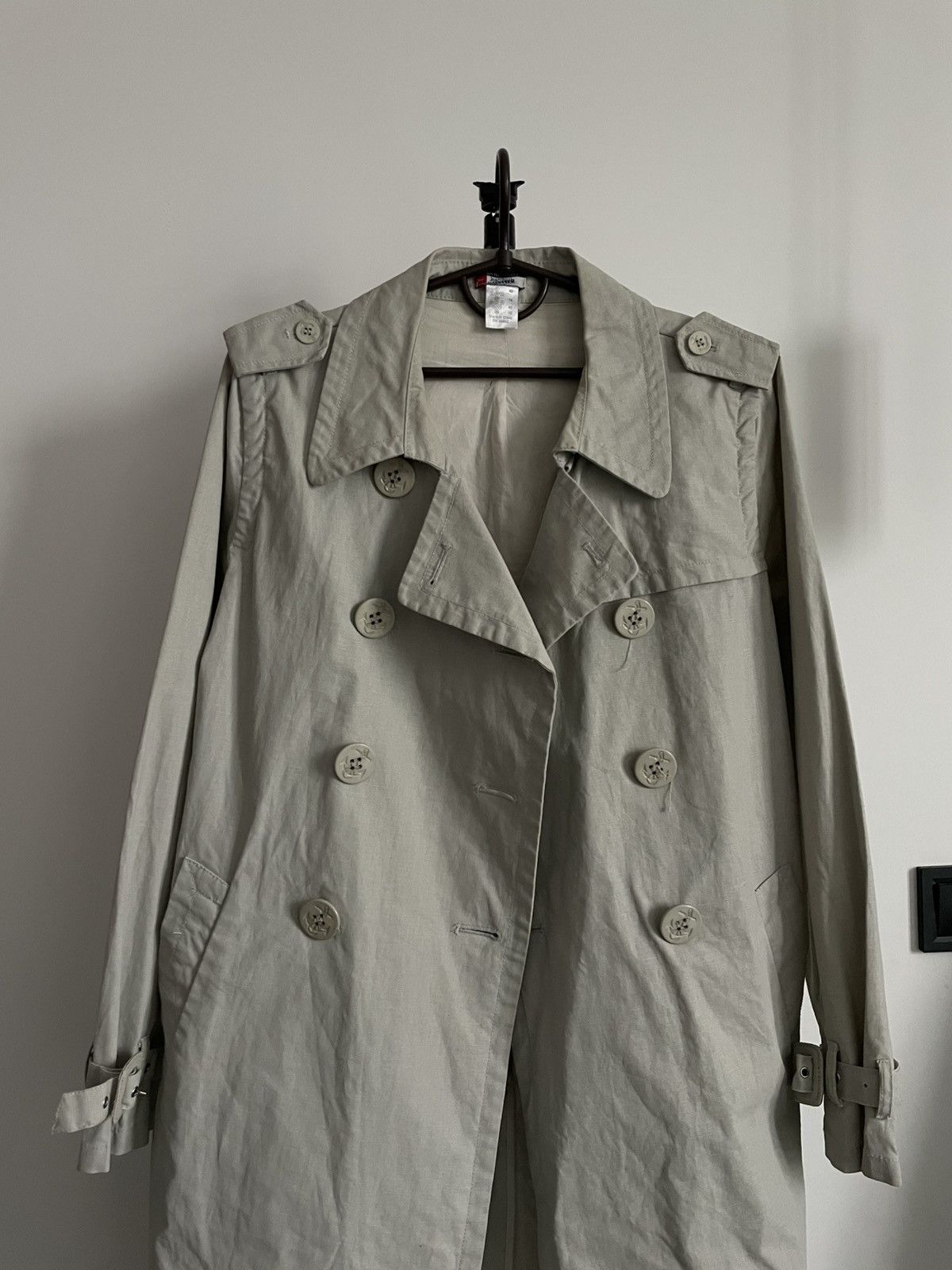 Jean Paul Gaultier Jean Paul Gaultier Linen Beige Trench Coat RARE Size L / US 10 / IT 46 - 5 Thumbnail