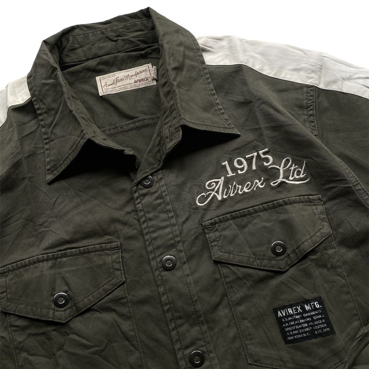Avirex 🔥SICK AVIREX MILITARY WORK SHIRT ARMY. Size US M / EU 48-50 / 2 - 6 Thumbnail