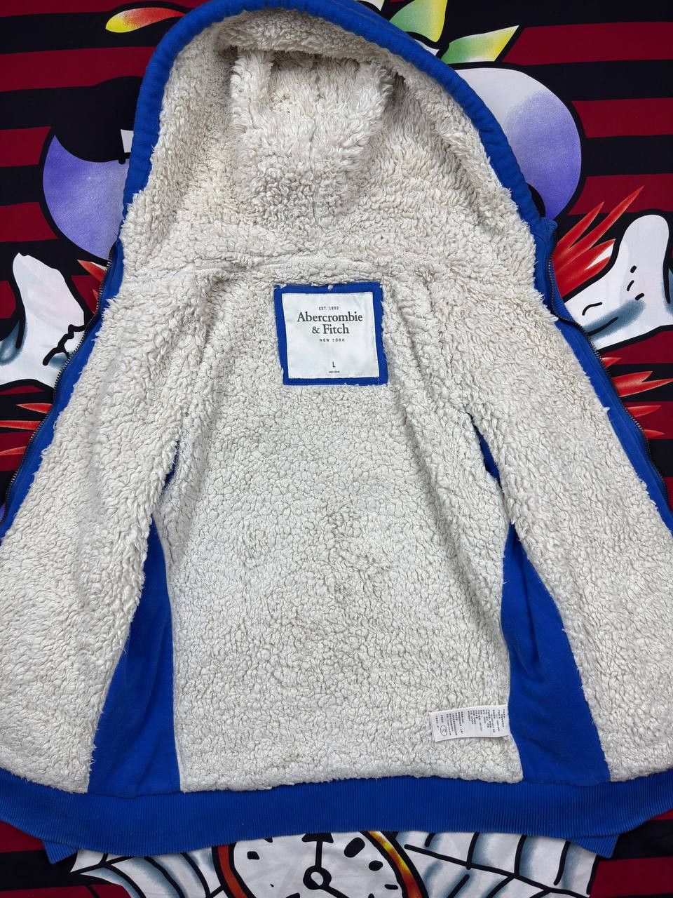 Abercrombie & Fitch Vintage Abercrombie Fitch Zip Hoodie Fur Fuzzy Full Mohair Size US L / EU 52-54 / 3 - 4 Thumbnail