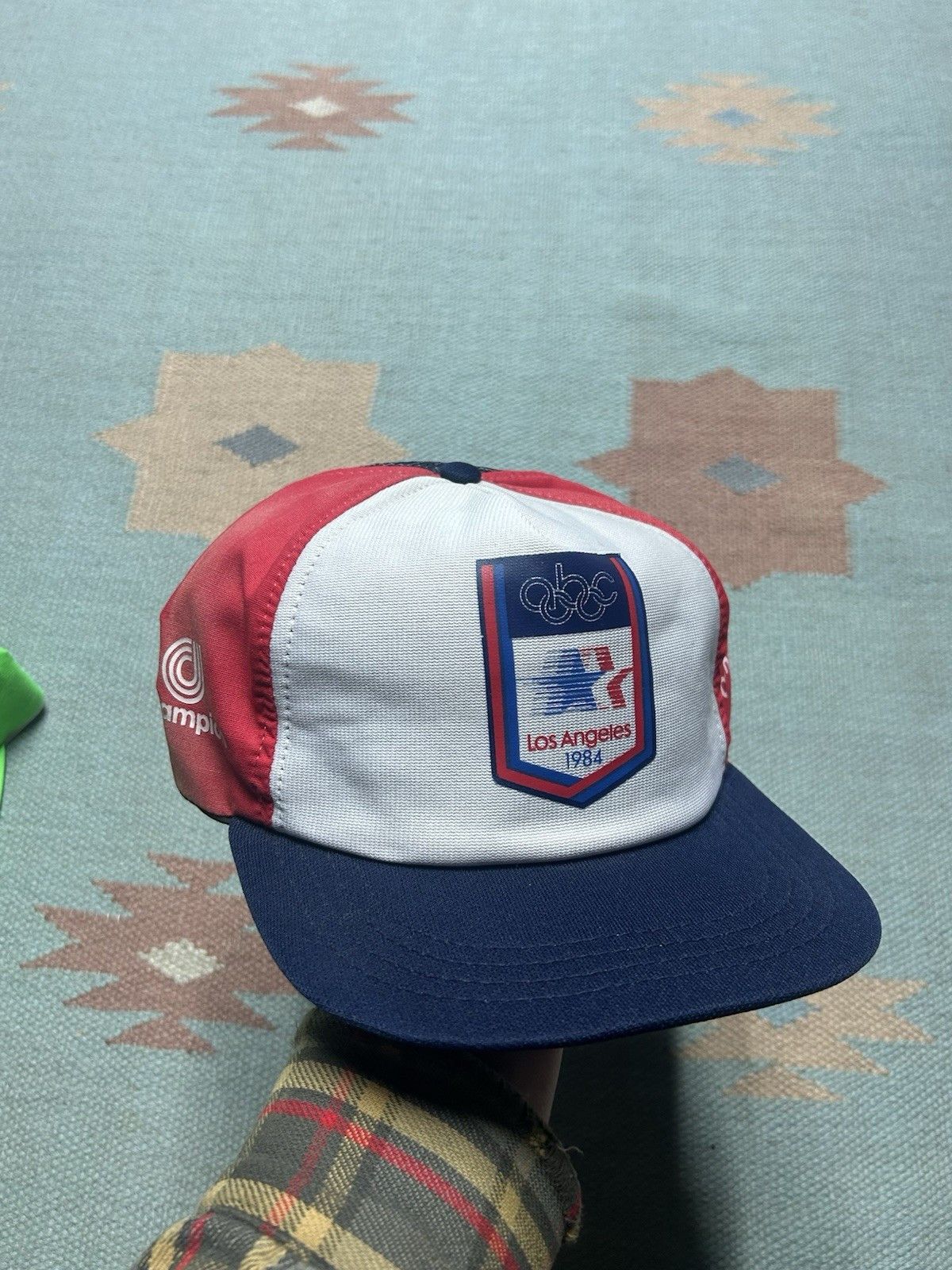 Vintage 80s trucker hat 1984 Olympics Los Angeles California champio Size ONE SIZE - 1 Thumbnail
