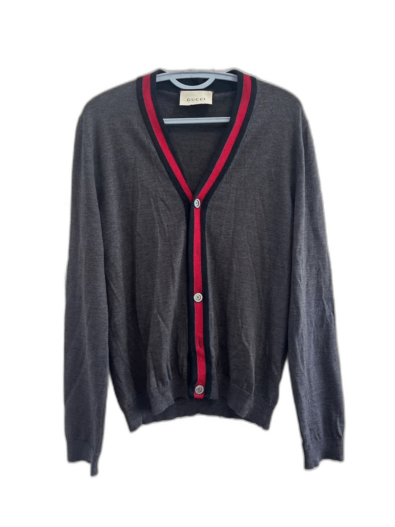 Gucci Gucci Striped Wool Cardigan in Size Large Size L / US 10 / IT 46 - 1 Thumbnail