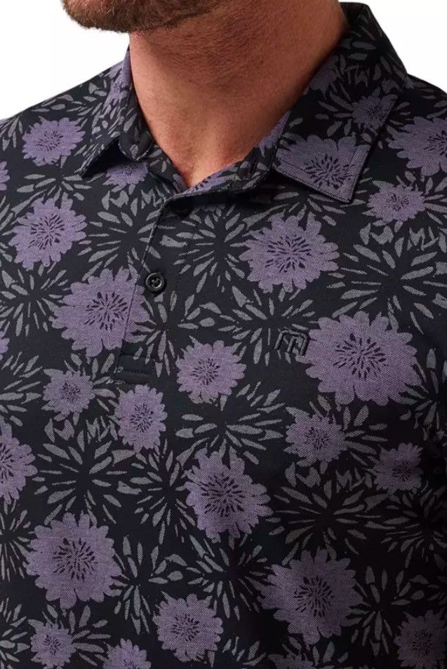 TravisMathew Travis Mathew Not Happening Polo Shirt Mens Purple Floral Size US S / EU 44-46 / 1 - 4 Thumbnail