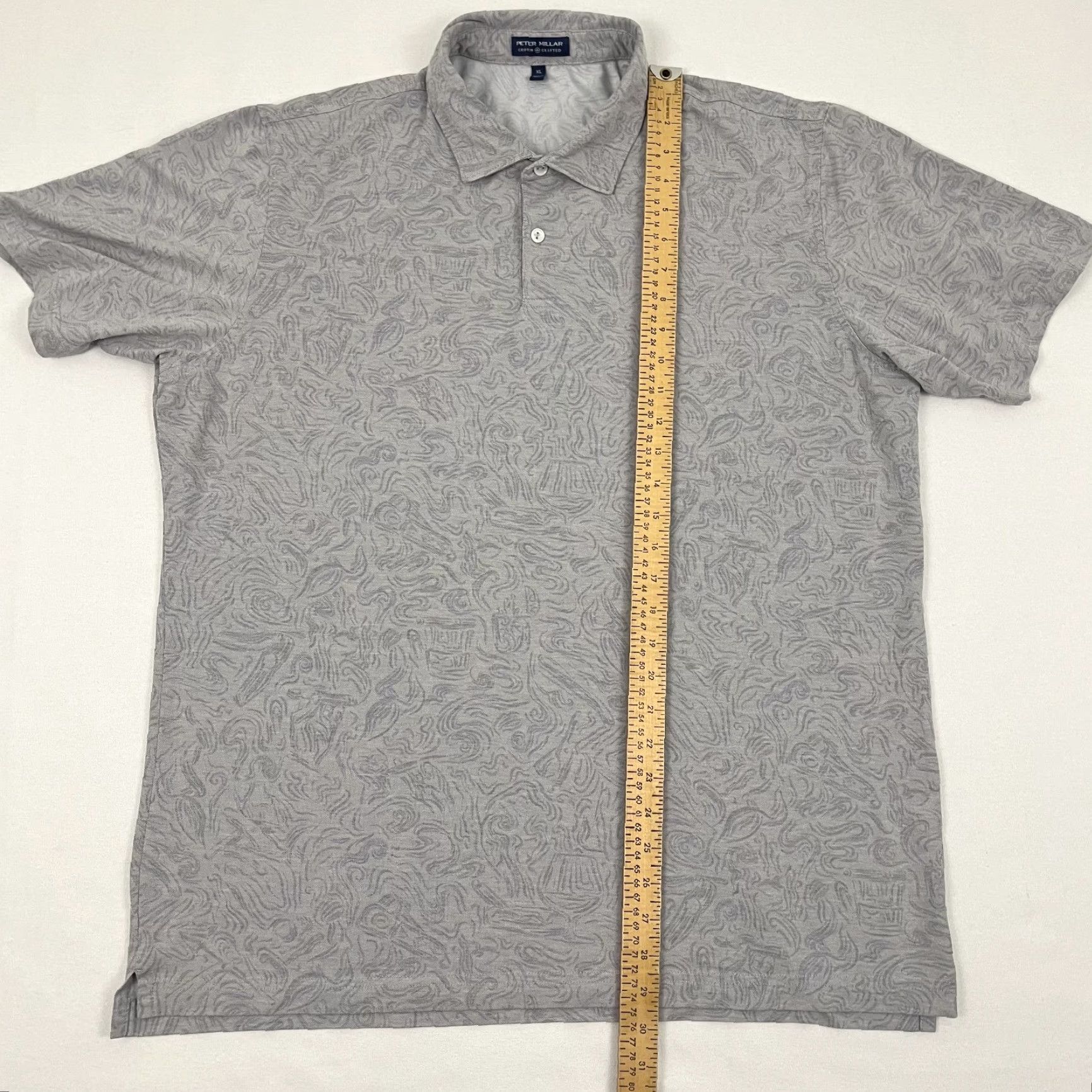 Peter Millar Peter Millar Crown Crafted Polo Shirt Mens XL Gray Wine Performance Golf Preppy Size US XL / EU 56 / 4 - 4 Thumbnail