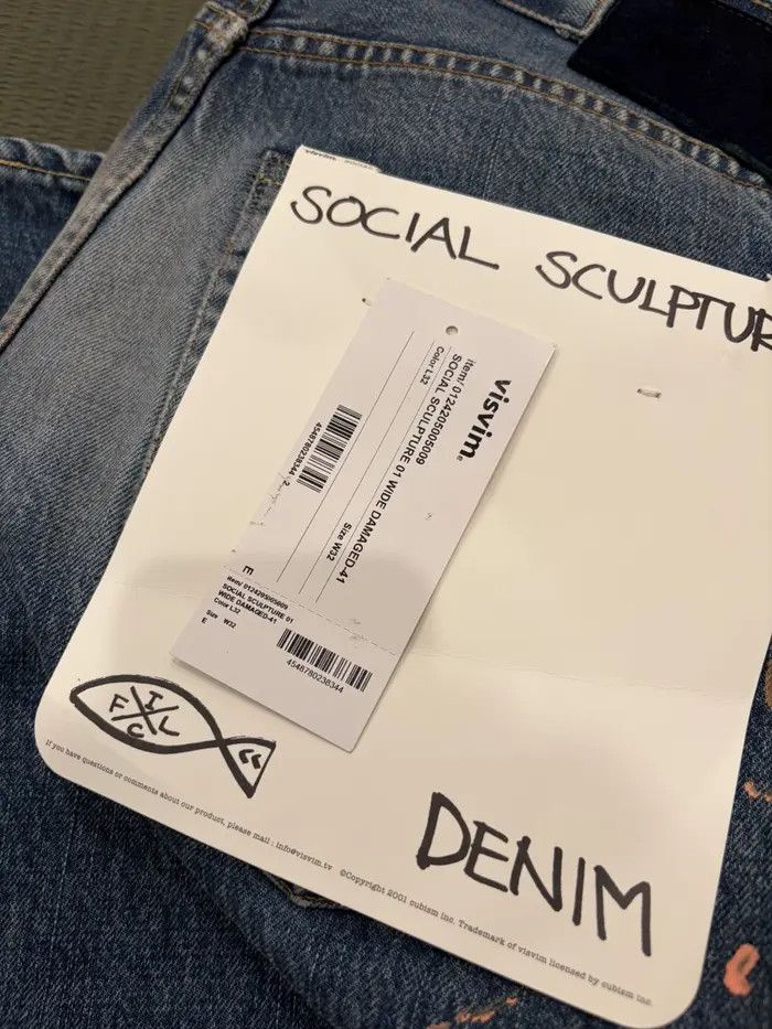 Visvim Visvim Social Sculpture 01 Wide Leg Jeans (Damaged) 32x32 Size US 32 / EU 48 - 10 Thumbnail