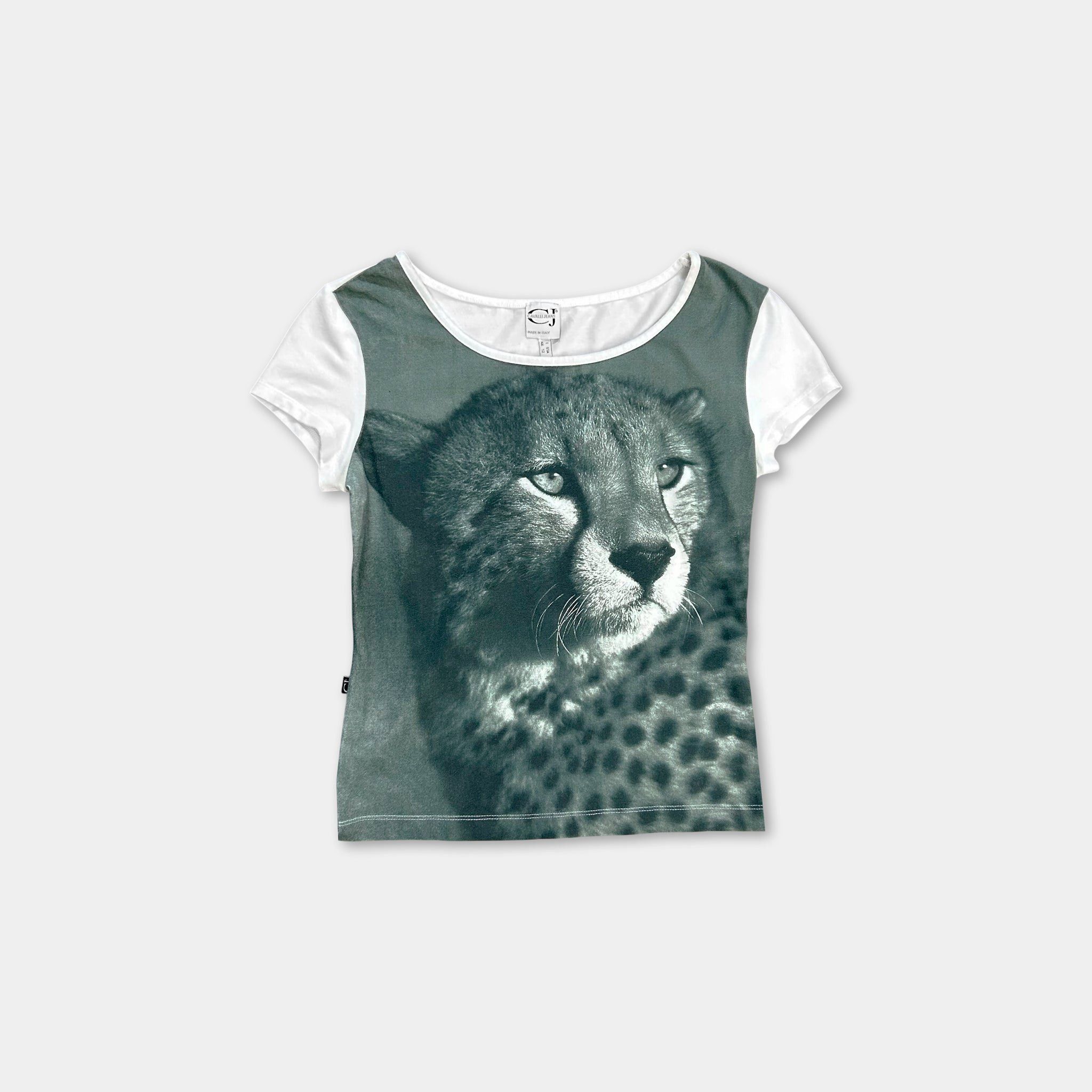 Roberto Cavalli Cavalli Jeans Baby Tee Graphic Tiger Print Size US S / EU 44-46 / 1 - 1 Thumbnail