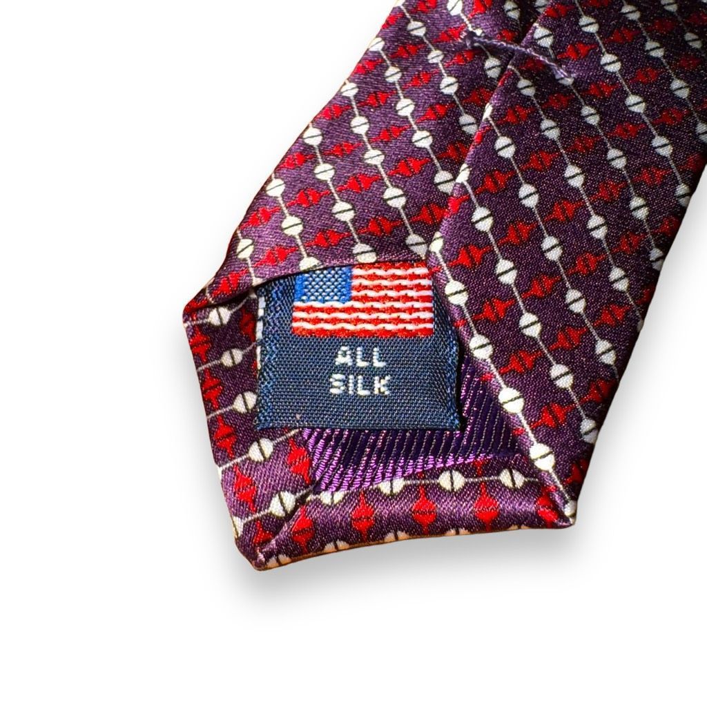Other Ventura Handmade in USA 100% Silk Purple Tie Size ONE SIZE - 6 Thumbnail
