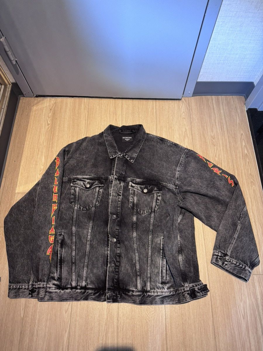 Balenciaga Balenciaga Metal Denim Jacket Oversized Size US XL / EU 56 / 4 - 1 Thumbnail