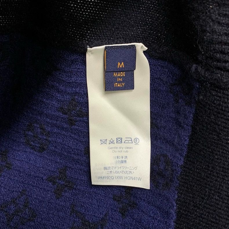Louis Vuitton Louis Vuitton Dark Blue Full Print Sweater Size US M / EU 48-50 / 2 - 7 Thumbnail