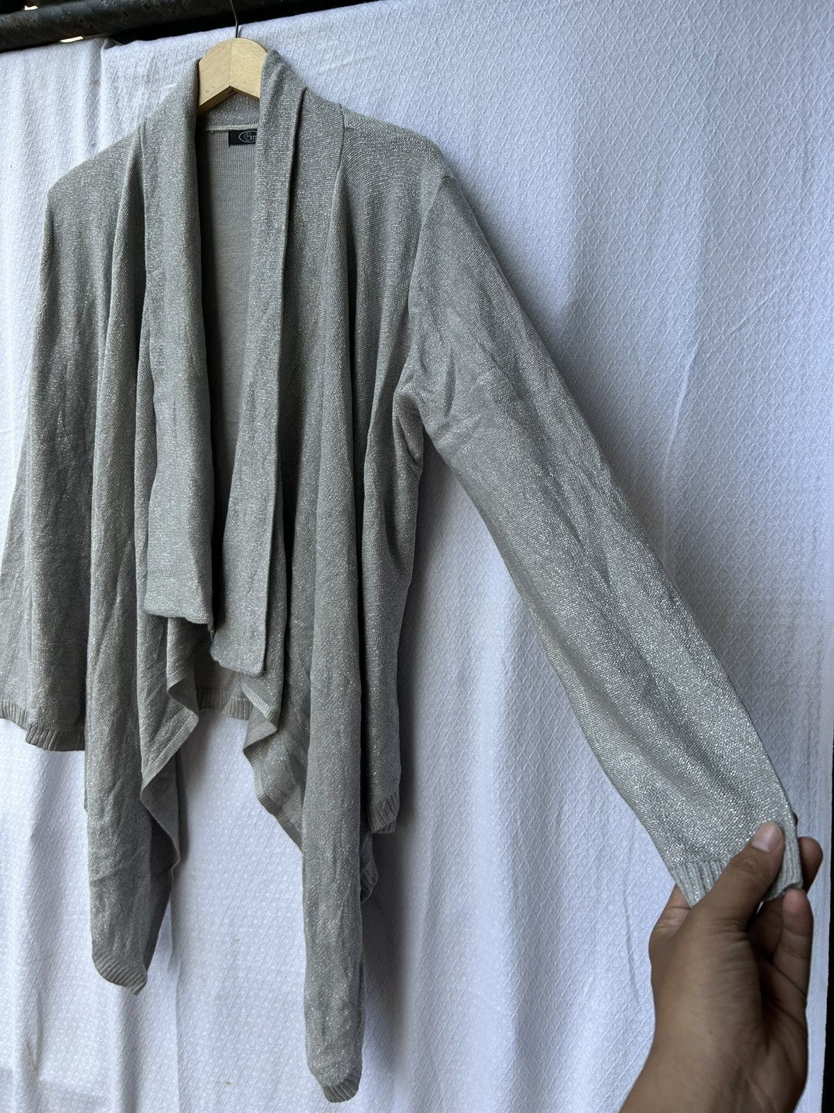 If Six Was Nine × Japanese Brand × Le Grande Bleu (L.G.B.) Assymetrical cardigan knitted glitter styled Size US M / EU 48-50 / 2 - 5 Thumbnail