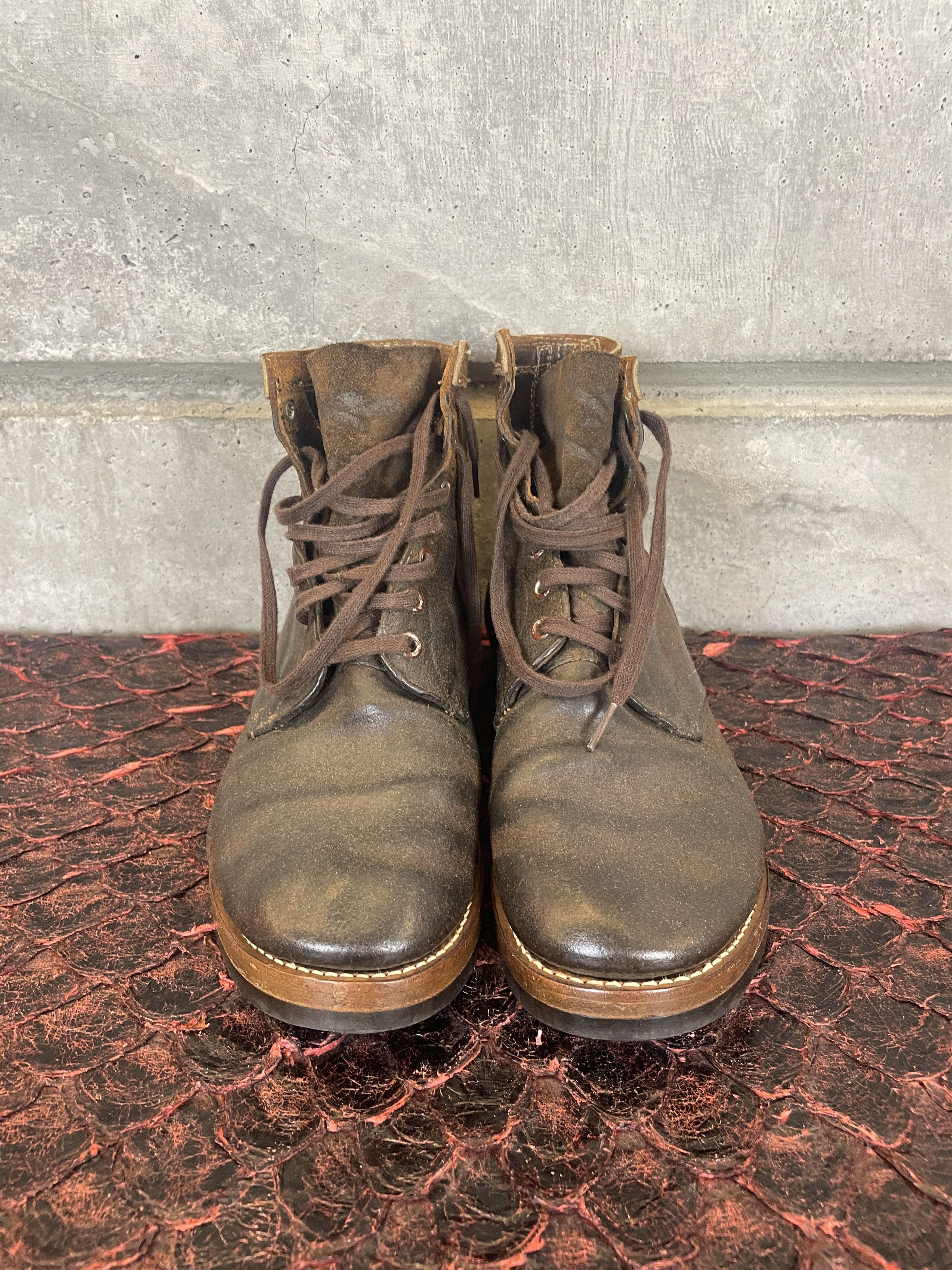 Vintage Vintage Brown Leather WW2 M-43 Service Waxed Boots Lofgren Size US 10 / EU 43 - 3 Thumbnail