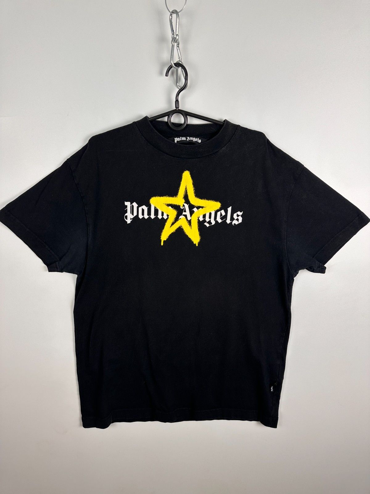 Palm Angels Palm Angels Star Sprayed Logo Tee Black T Shirt Mens Size XL Size US XL / EU 56 / 4 - 1 Thumbnail