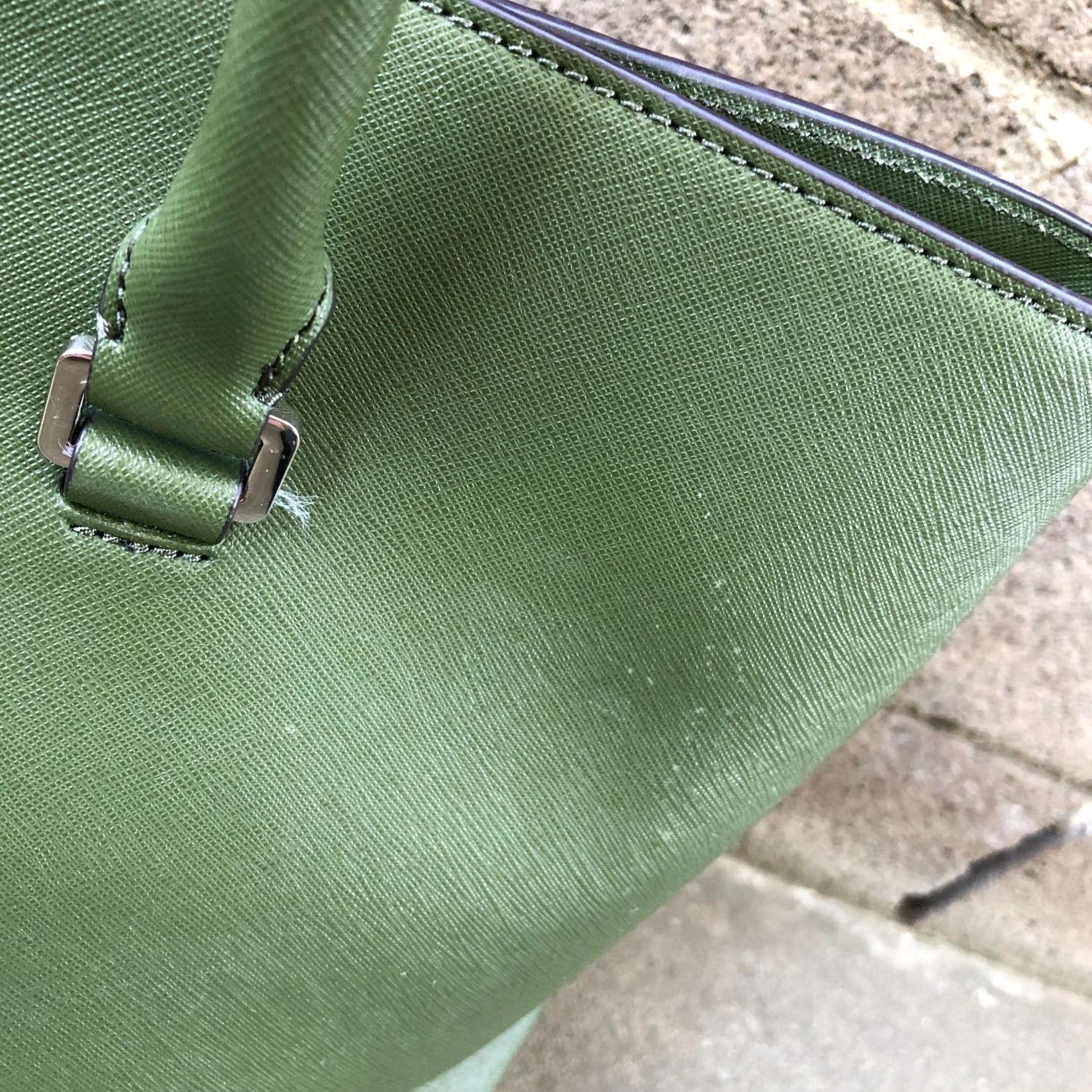 Vintage kate spade new york Sapling Tote Shoulder Bag Purse Green Leather Size ONE SIZE - 7 Thumbnail