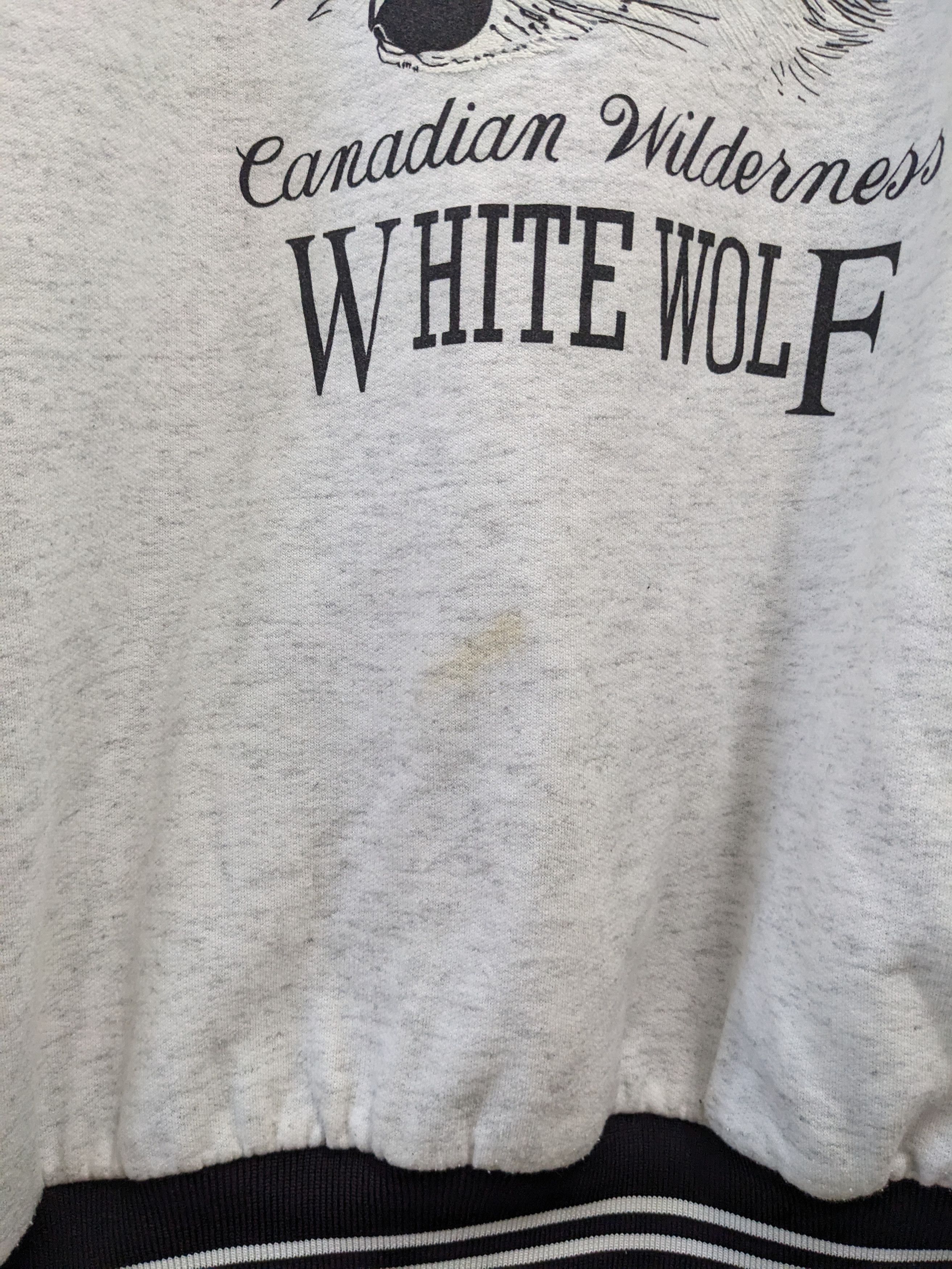 Vintage Vintage Wildlife White Wolf Hoodie Sweater Aop XL Size US XL / EU 56 / 4 - 6 Thumbnail