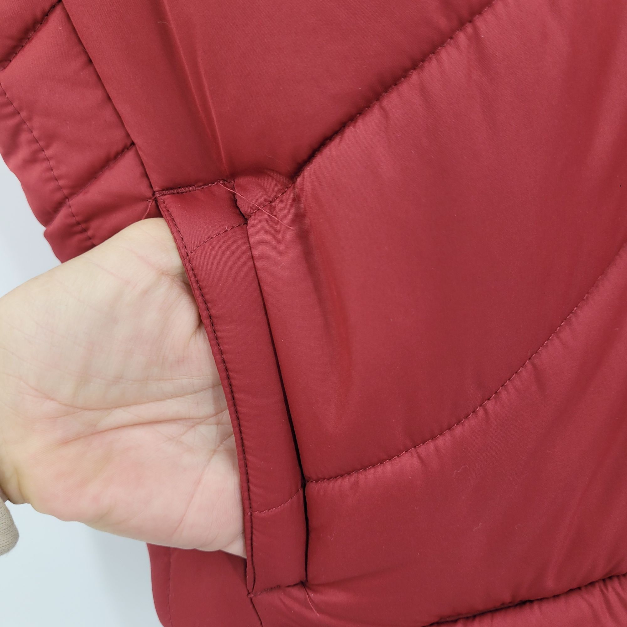Vintage Vintage Red Quilted Puffer Vest 14/16 Cotton Down Insulation Size L / US 10 / IT 46 - 7 Thumbnail