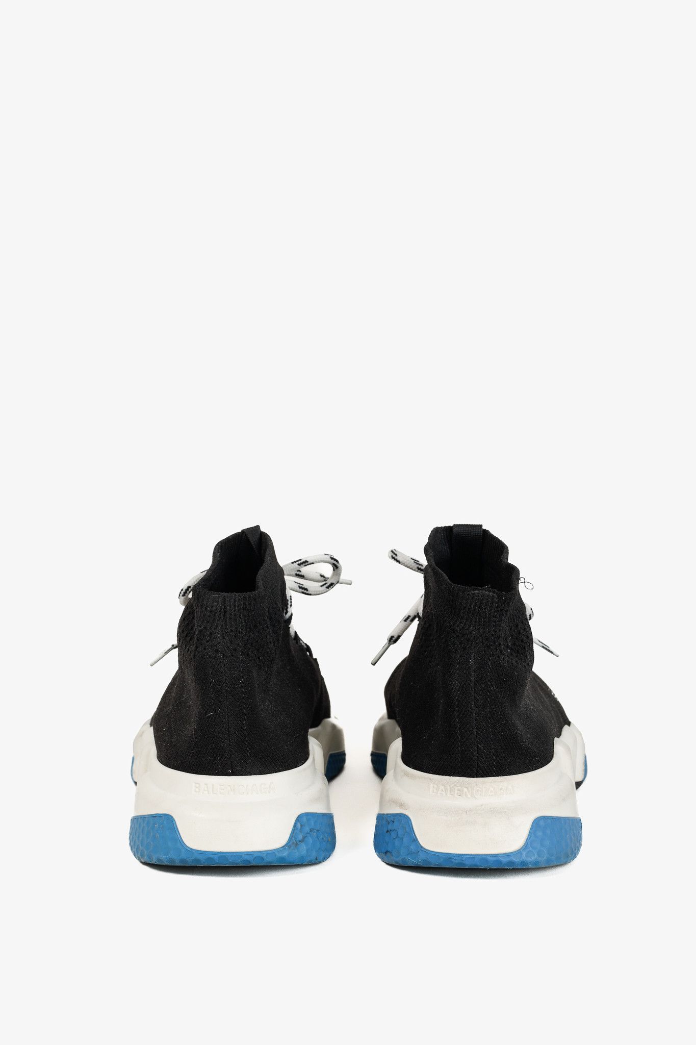 Balenciaga Balenciaga Speed Black Knit Lace-Up High-Top Sneakers Size US 10 / EU 43 - 3 Thumbnail